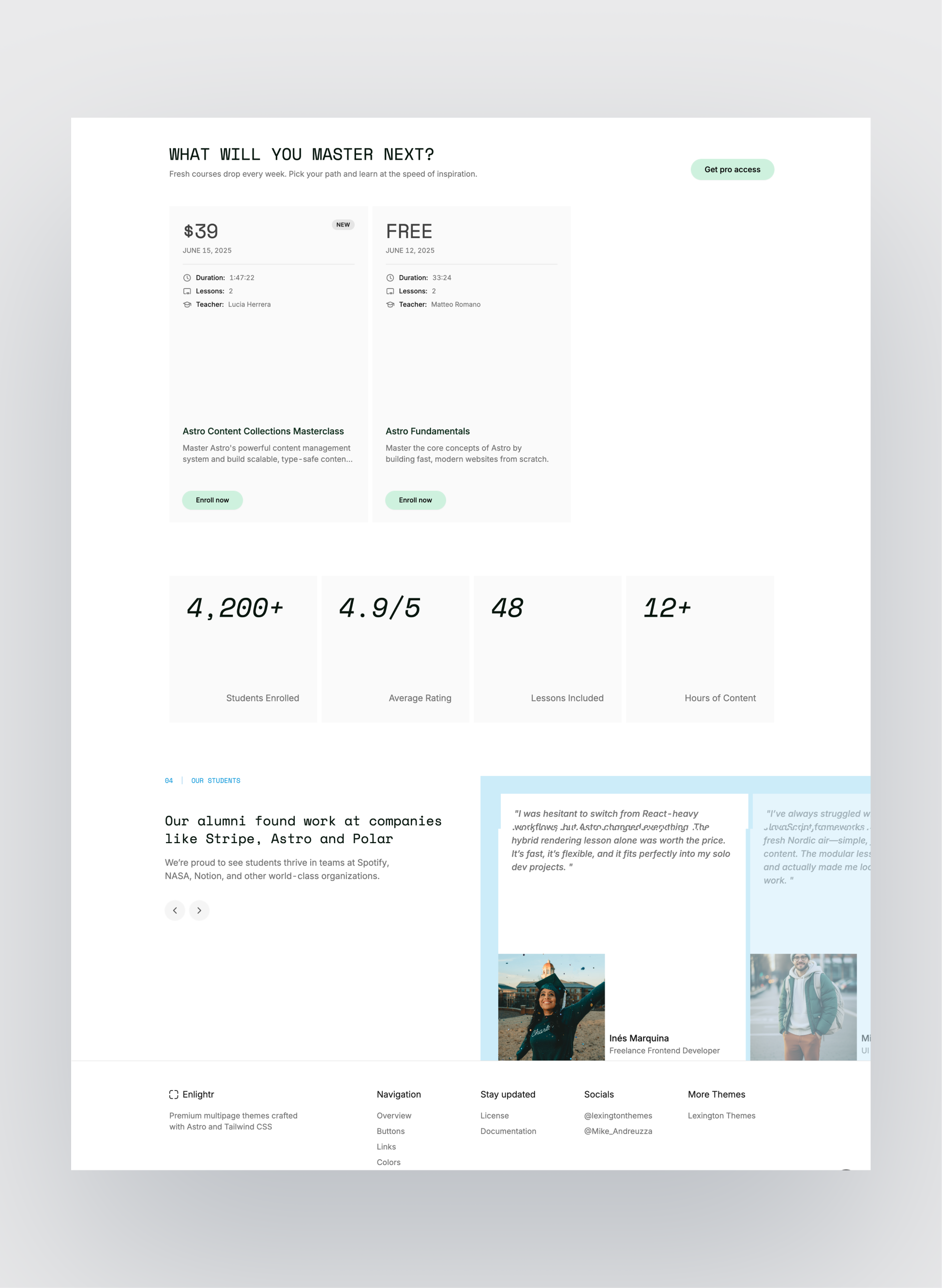 Enlightr page preview