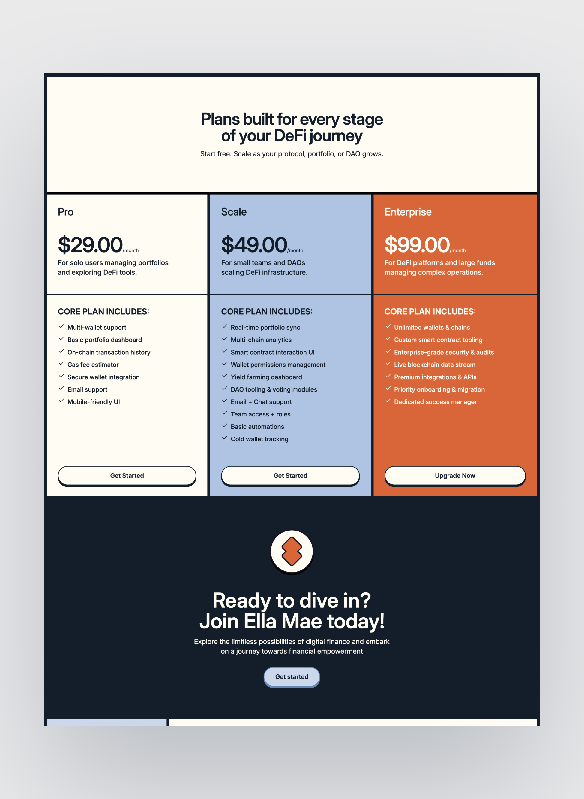 Ella Mae changelog layout