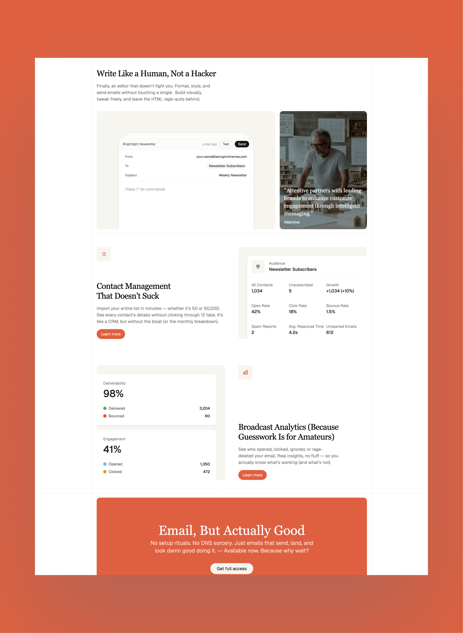 Brightlight help center layout