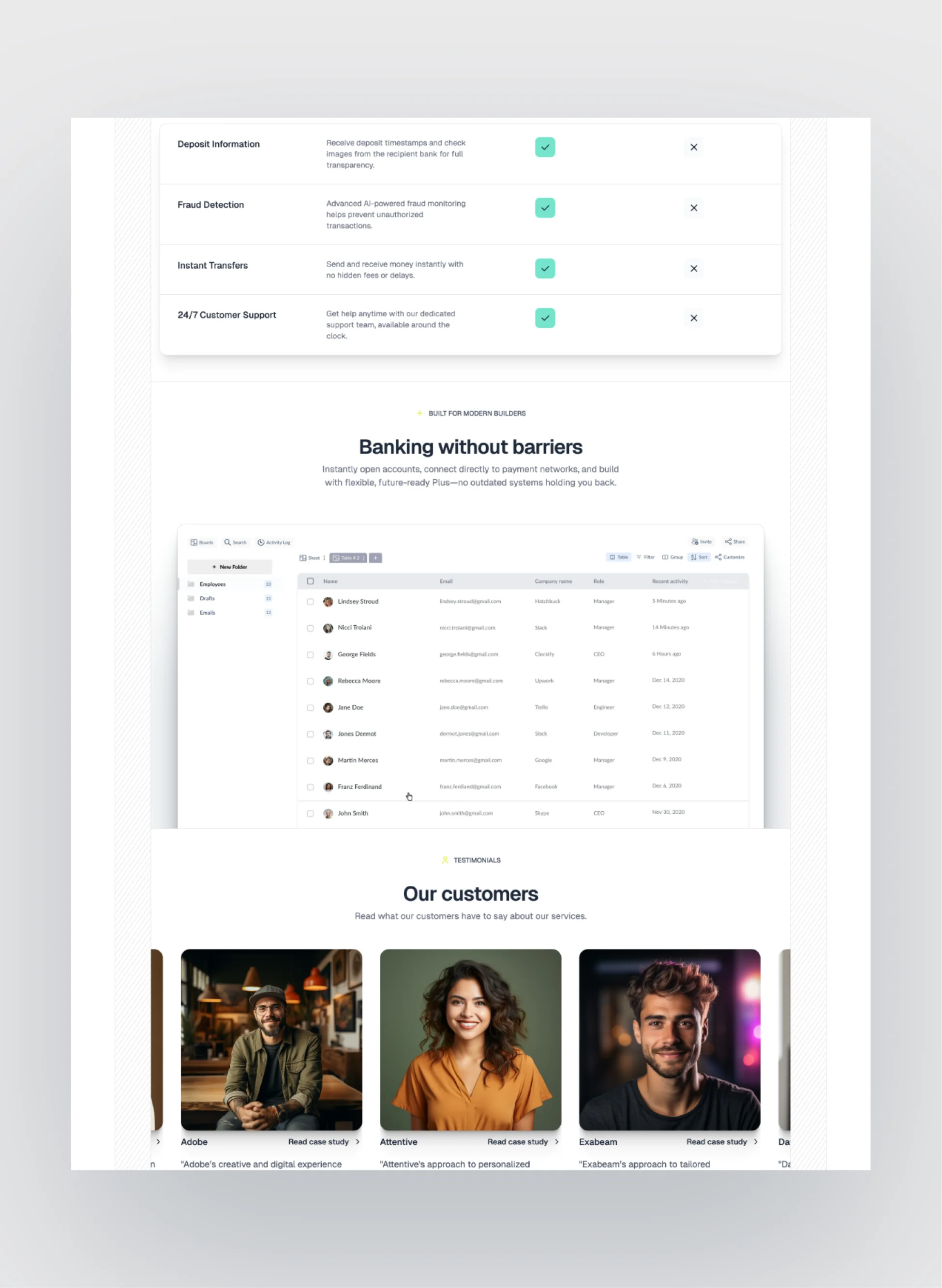 Spazio Bianco help center layout