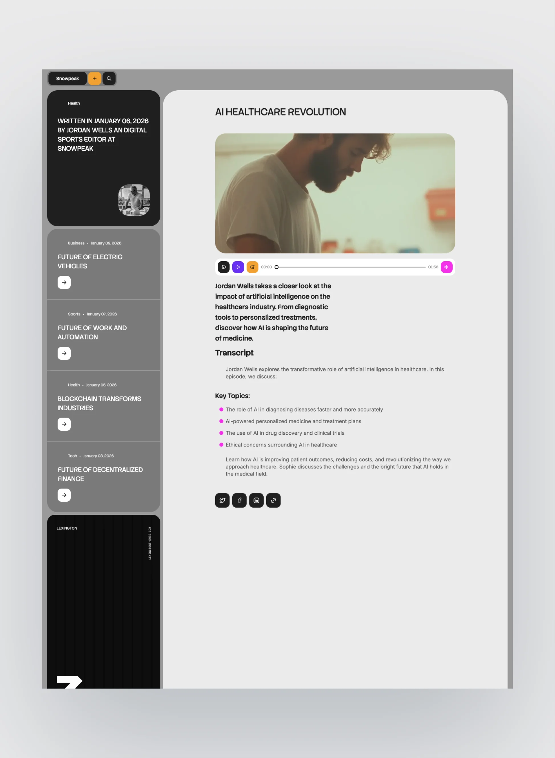Snowpeak blog article page
