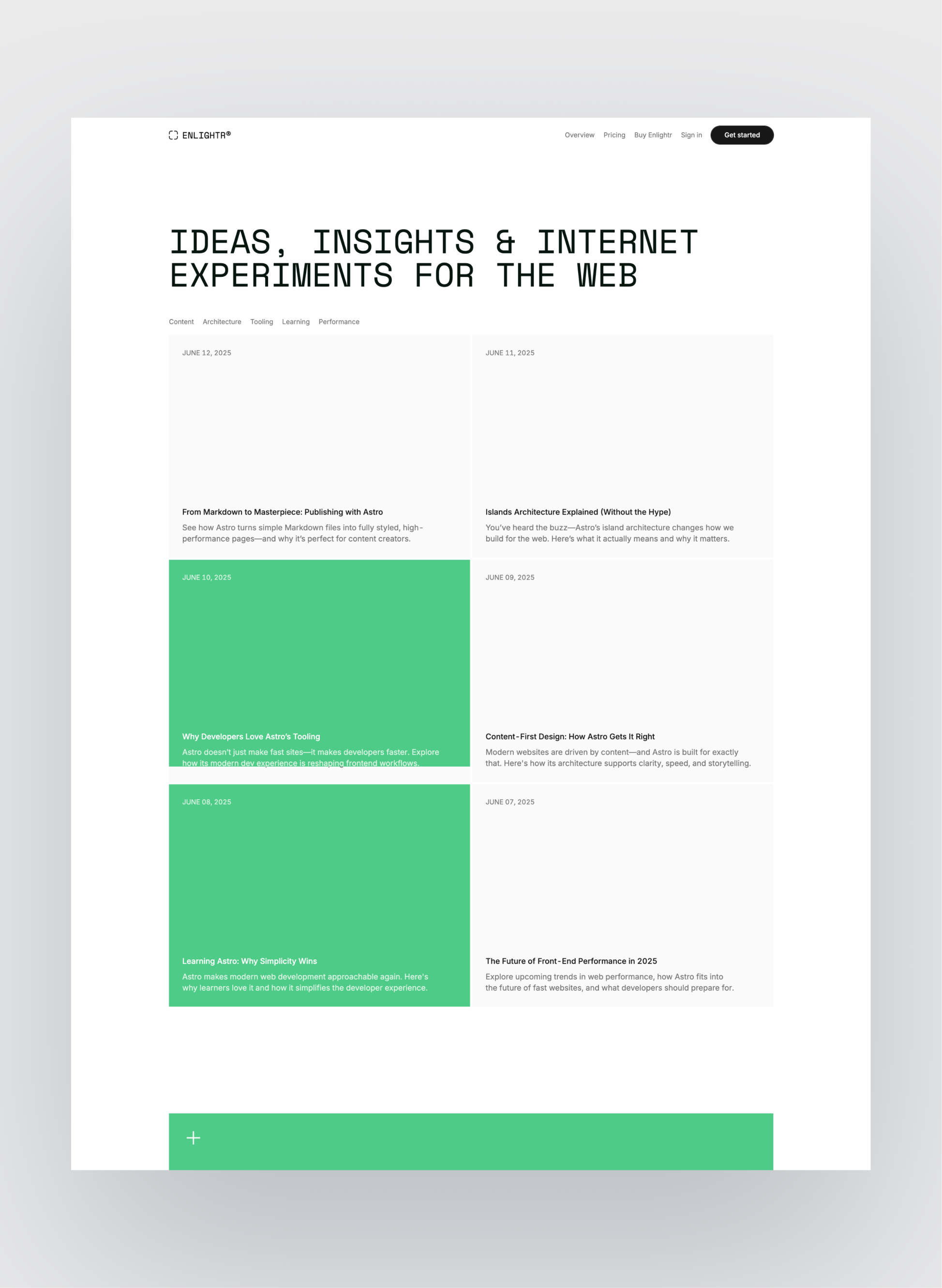 Enlightr page preview