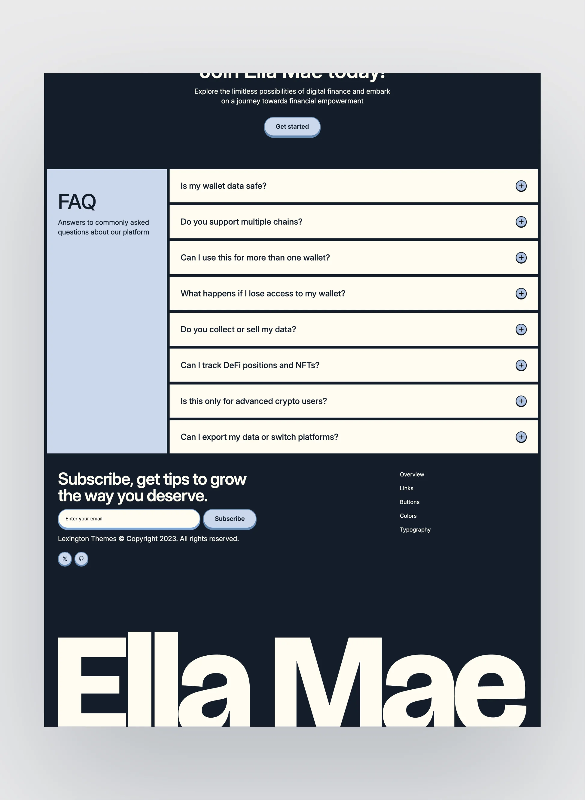 Ella Mae integrations layout