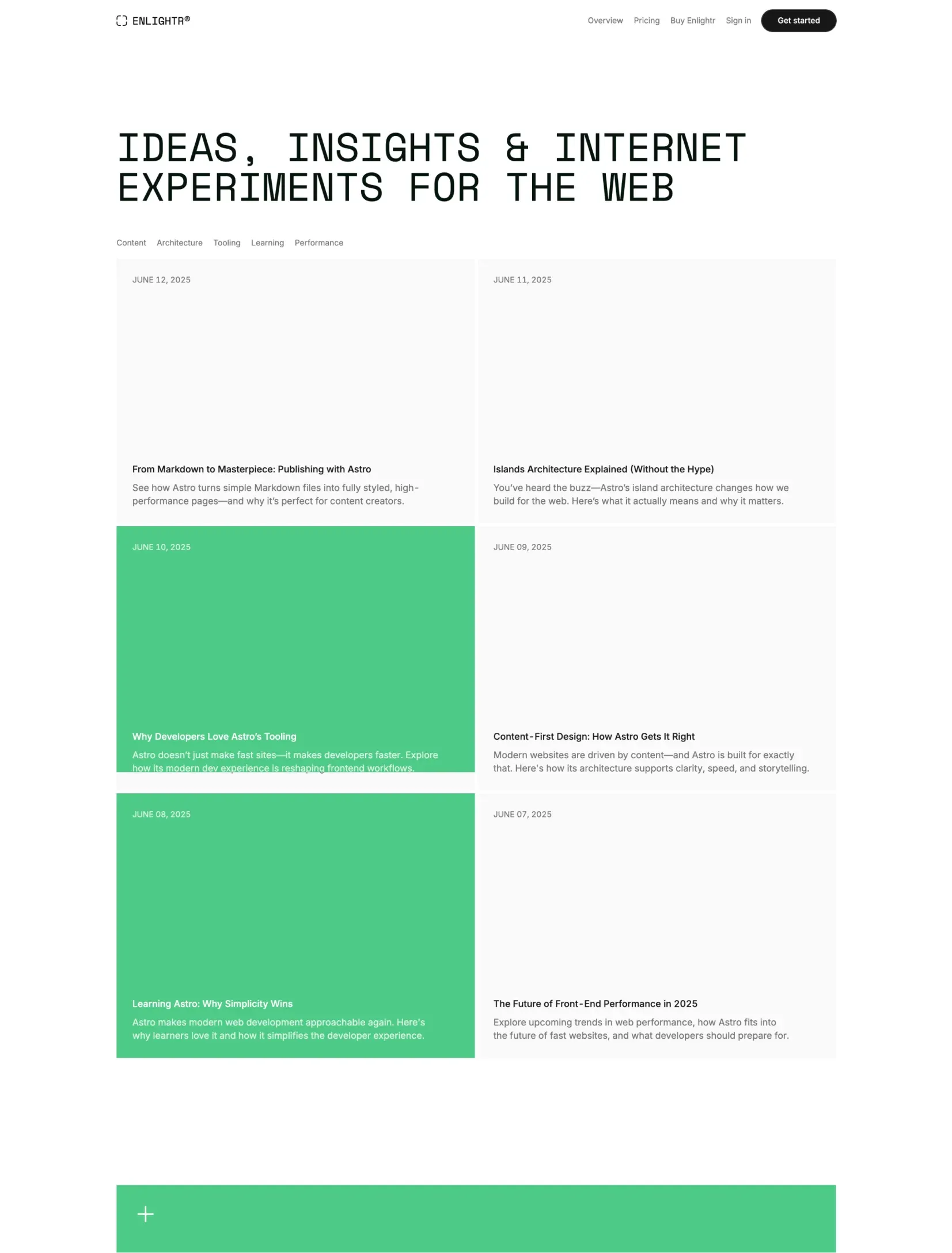 Enlightr page preview