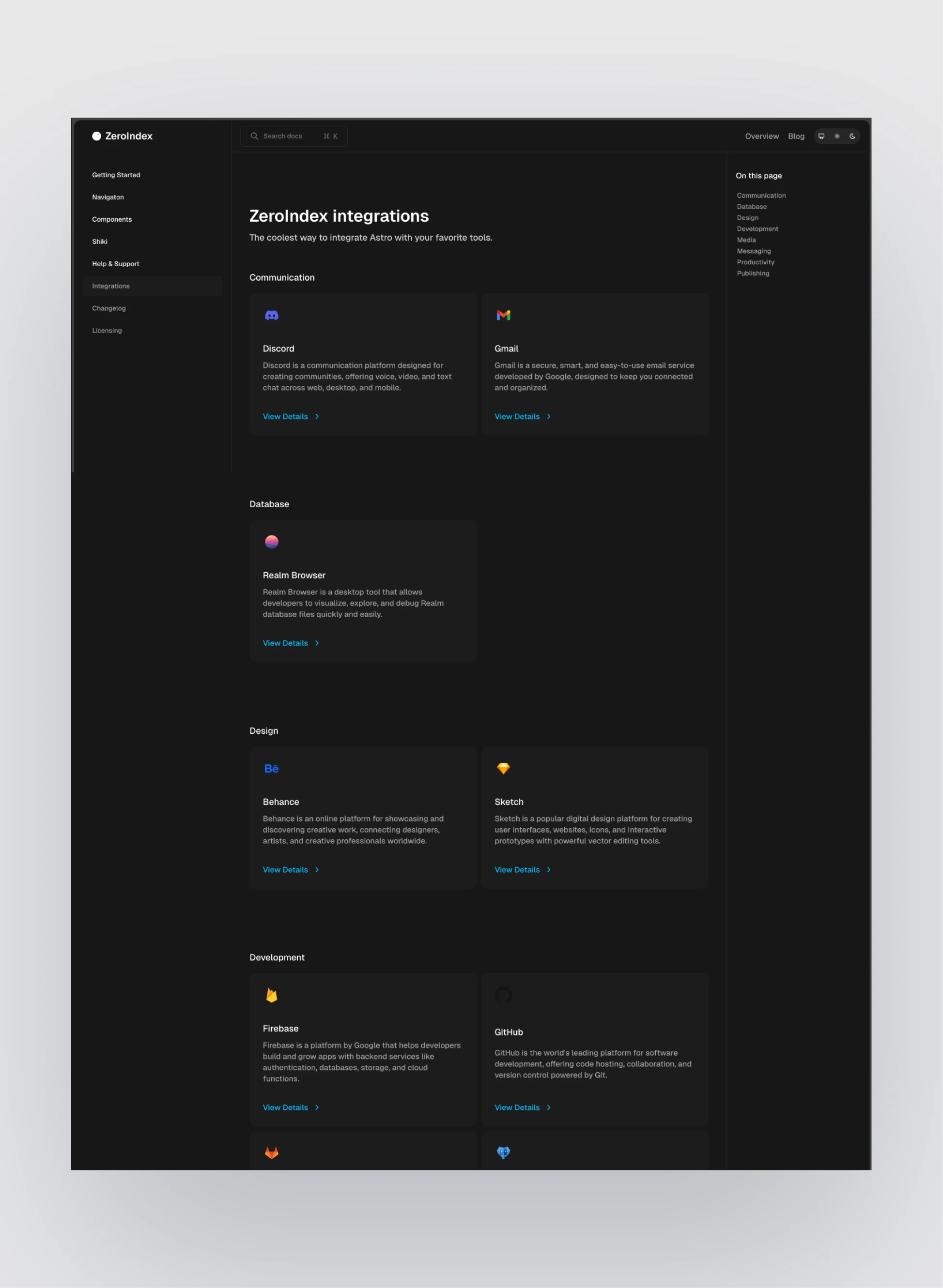 ZeroIndex code block and tabs example