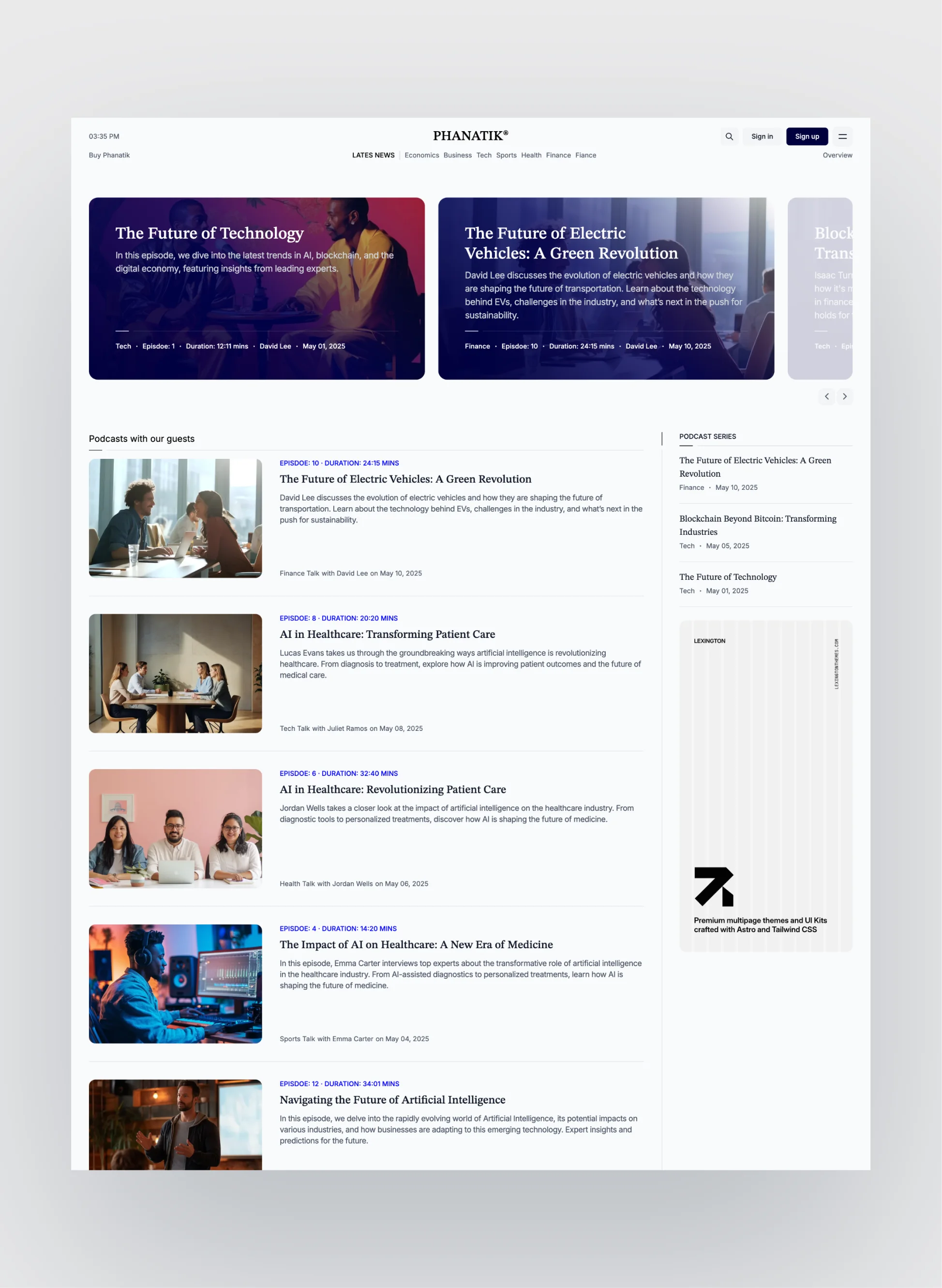 Phanatik paywall layout