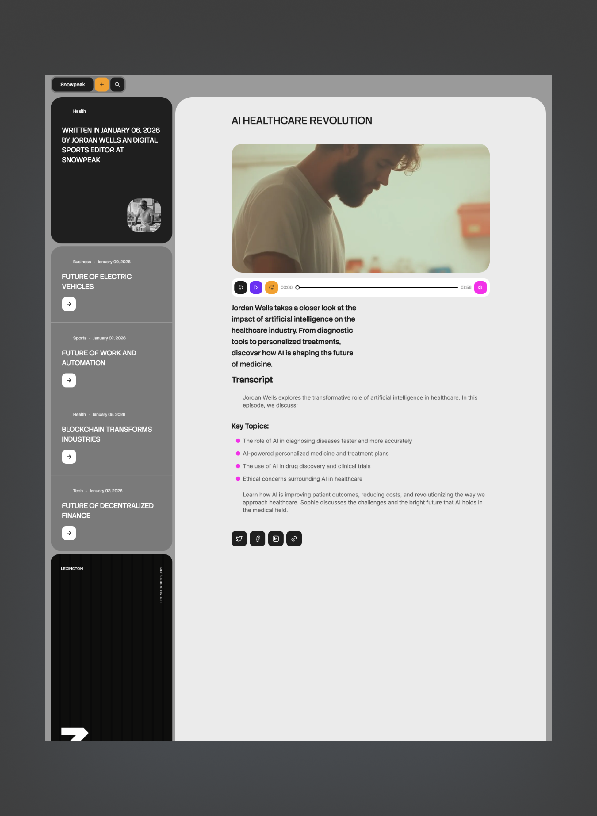 Snowpeak blog article page