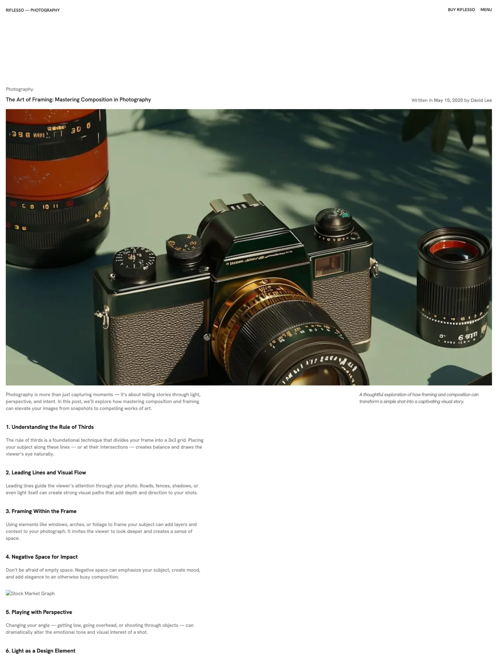 Riflesso blog article layout