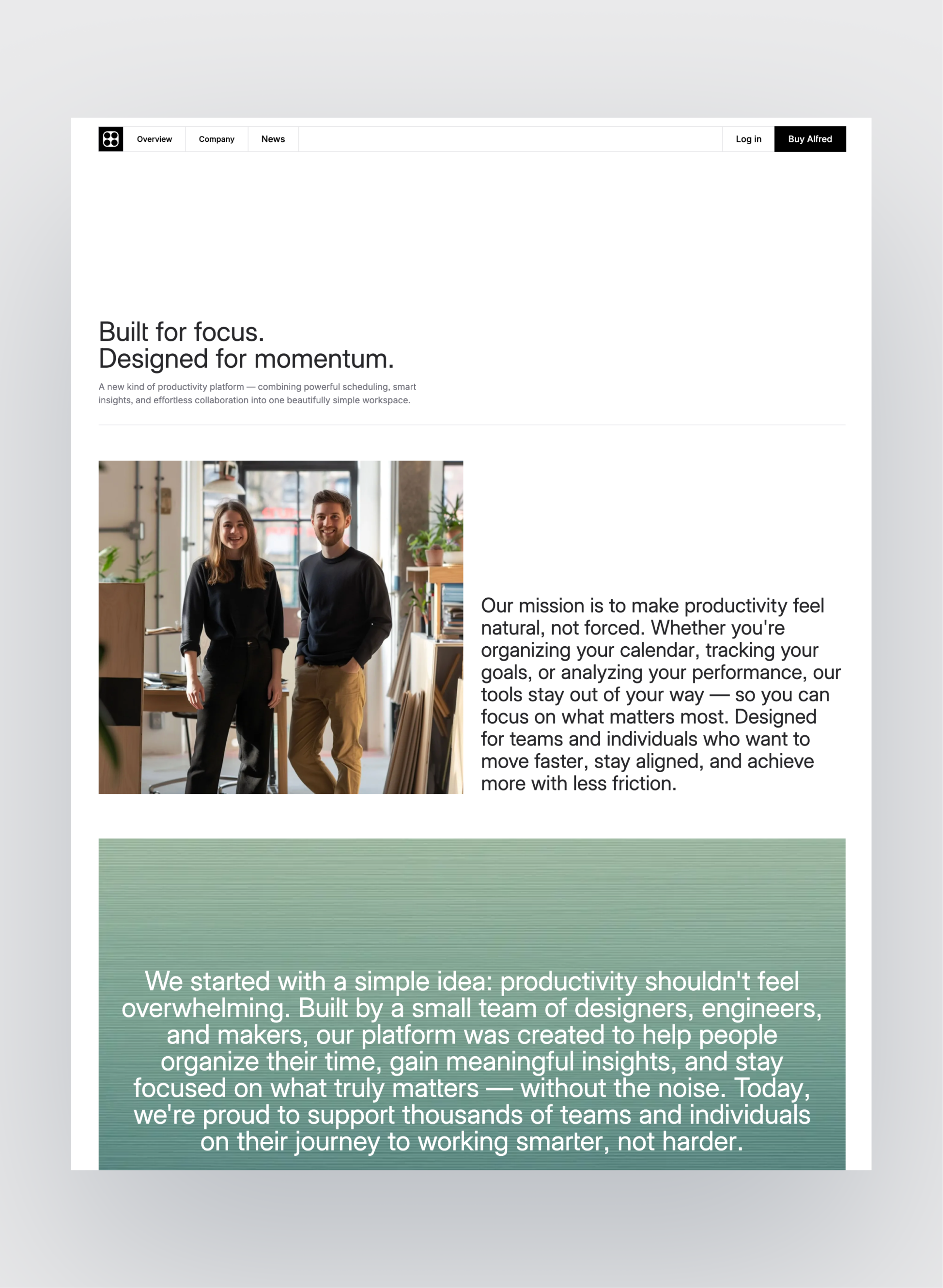 Alfred changelog layout