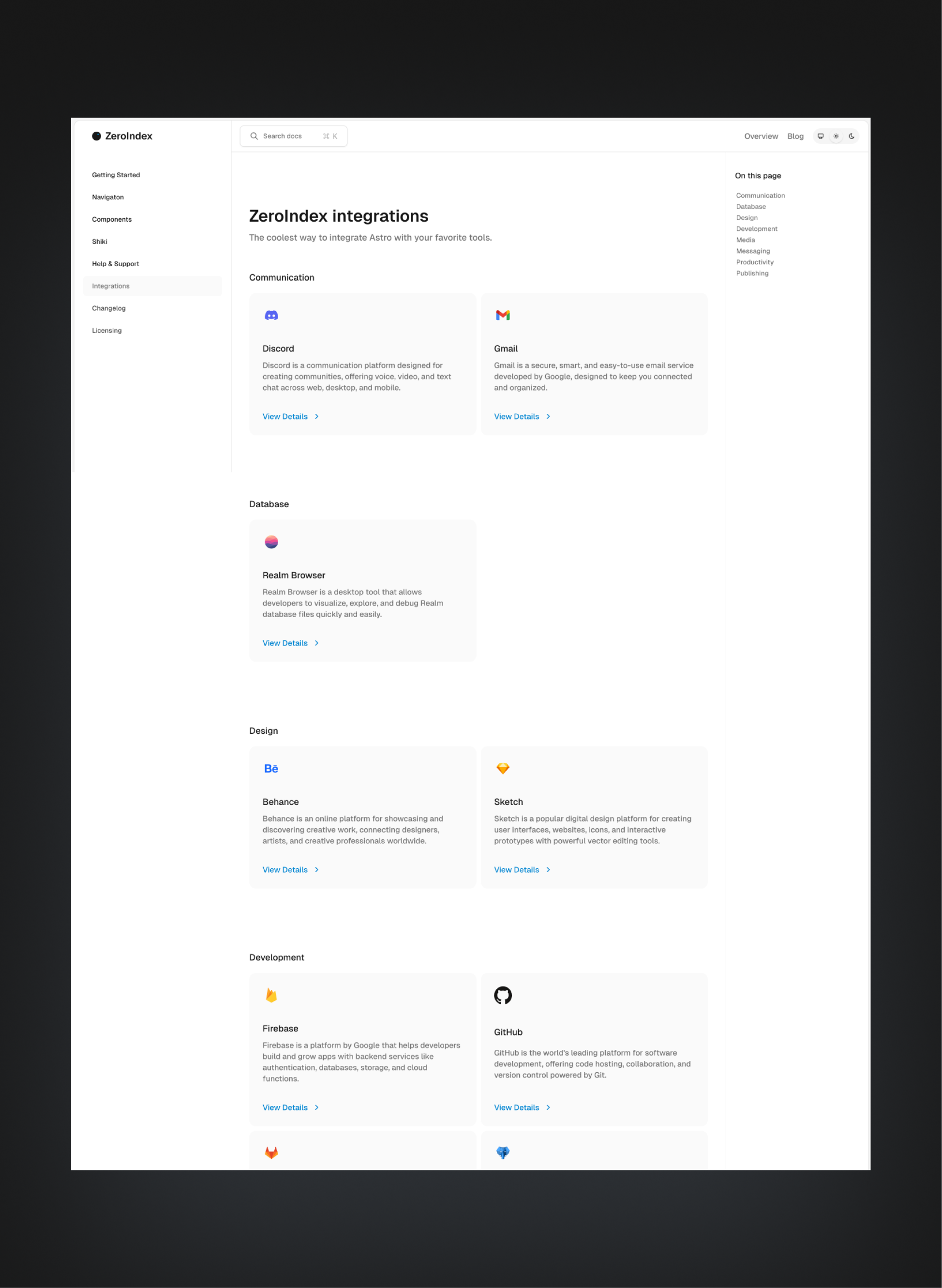 ZeroIndex code block and tabs example