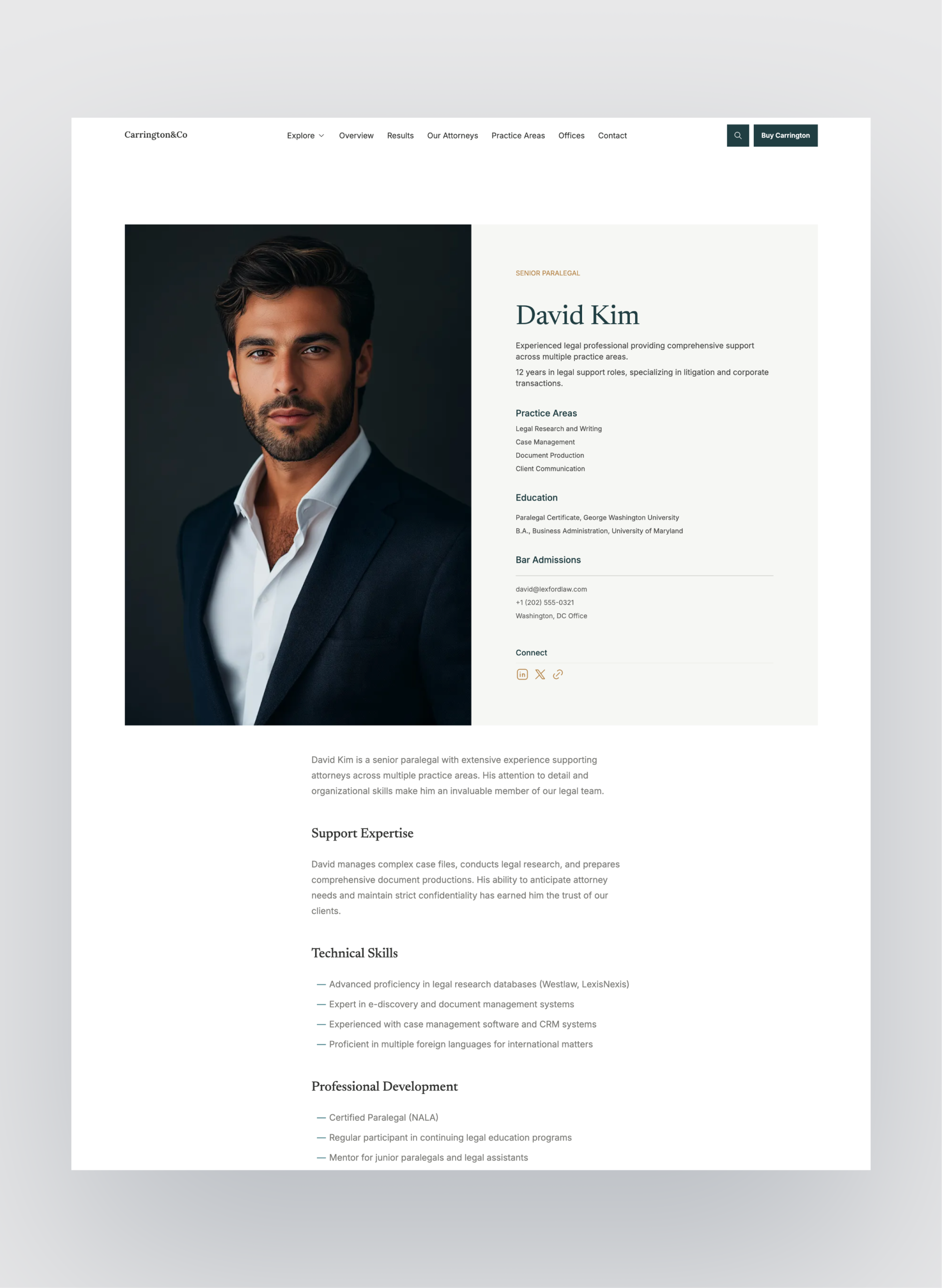 Carrington documentation and help center layout