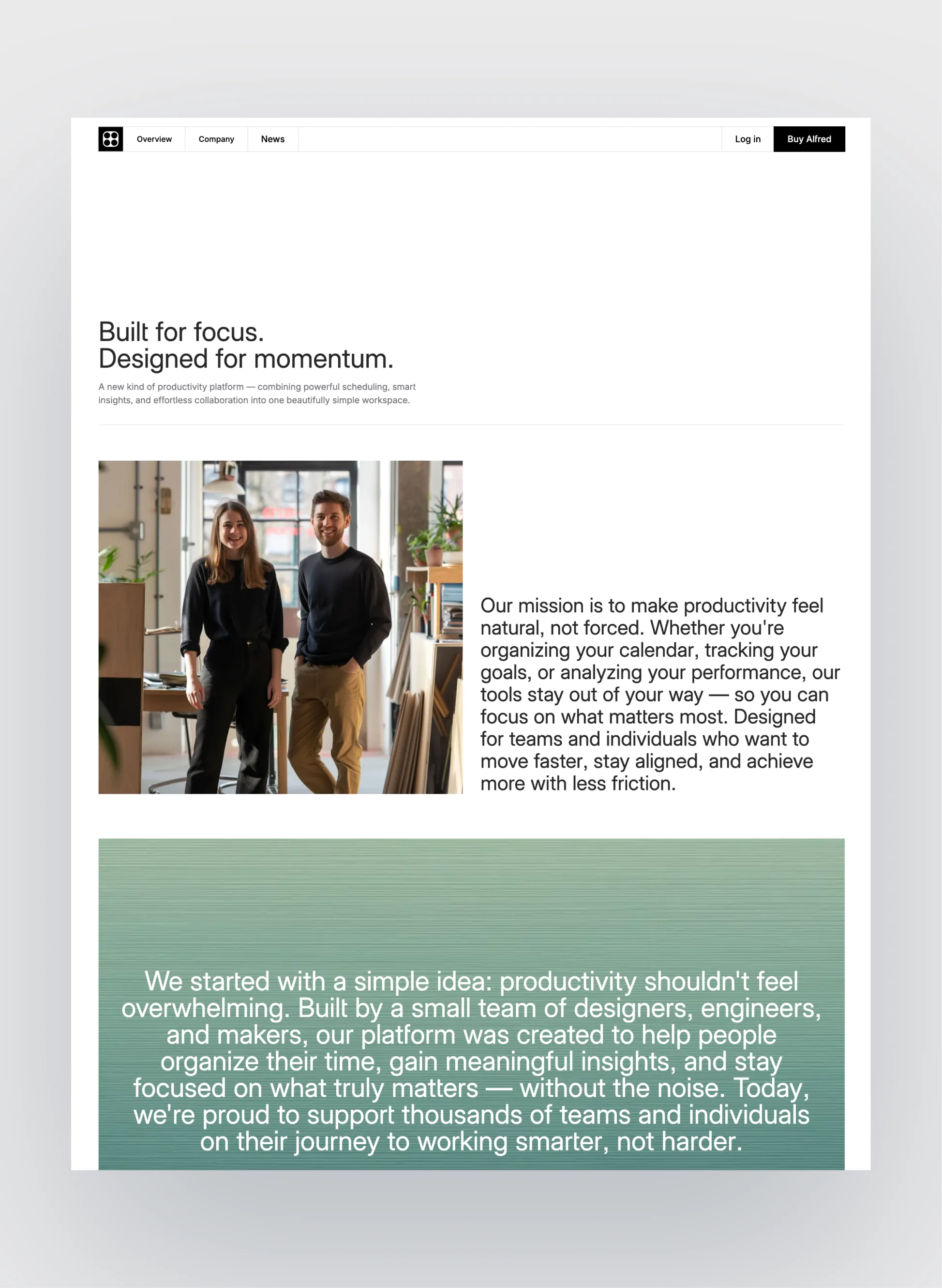 Alfred changelog layout