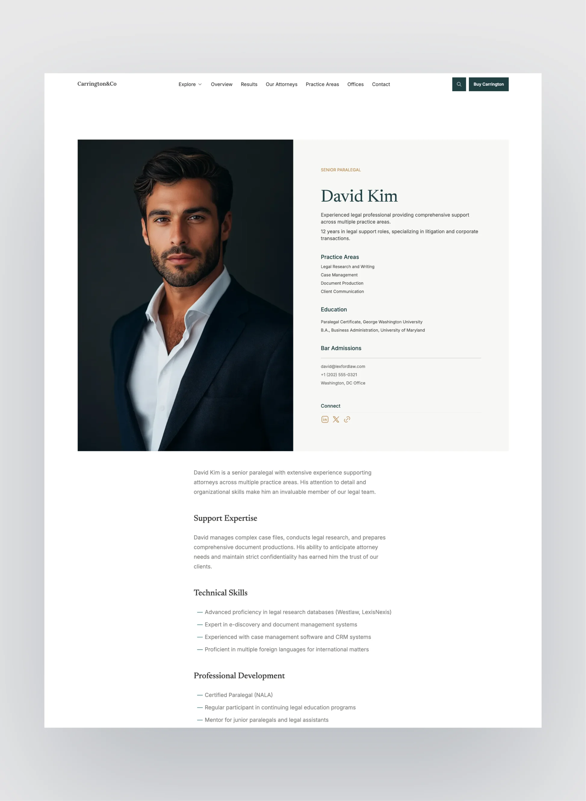 Carrington documentation and help center layout