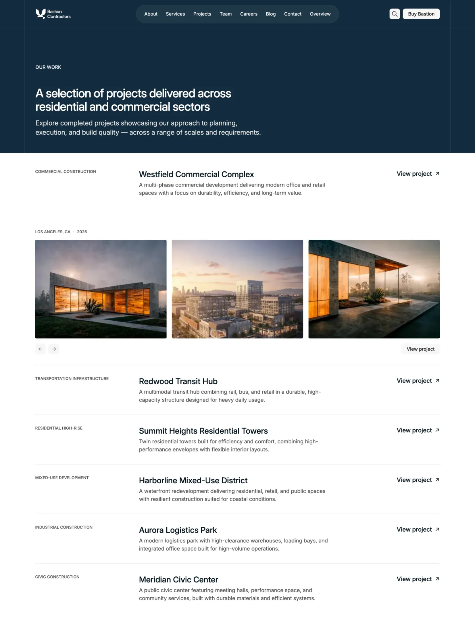 Bastion construction services overview