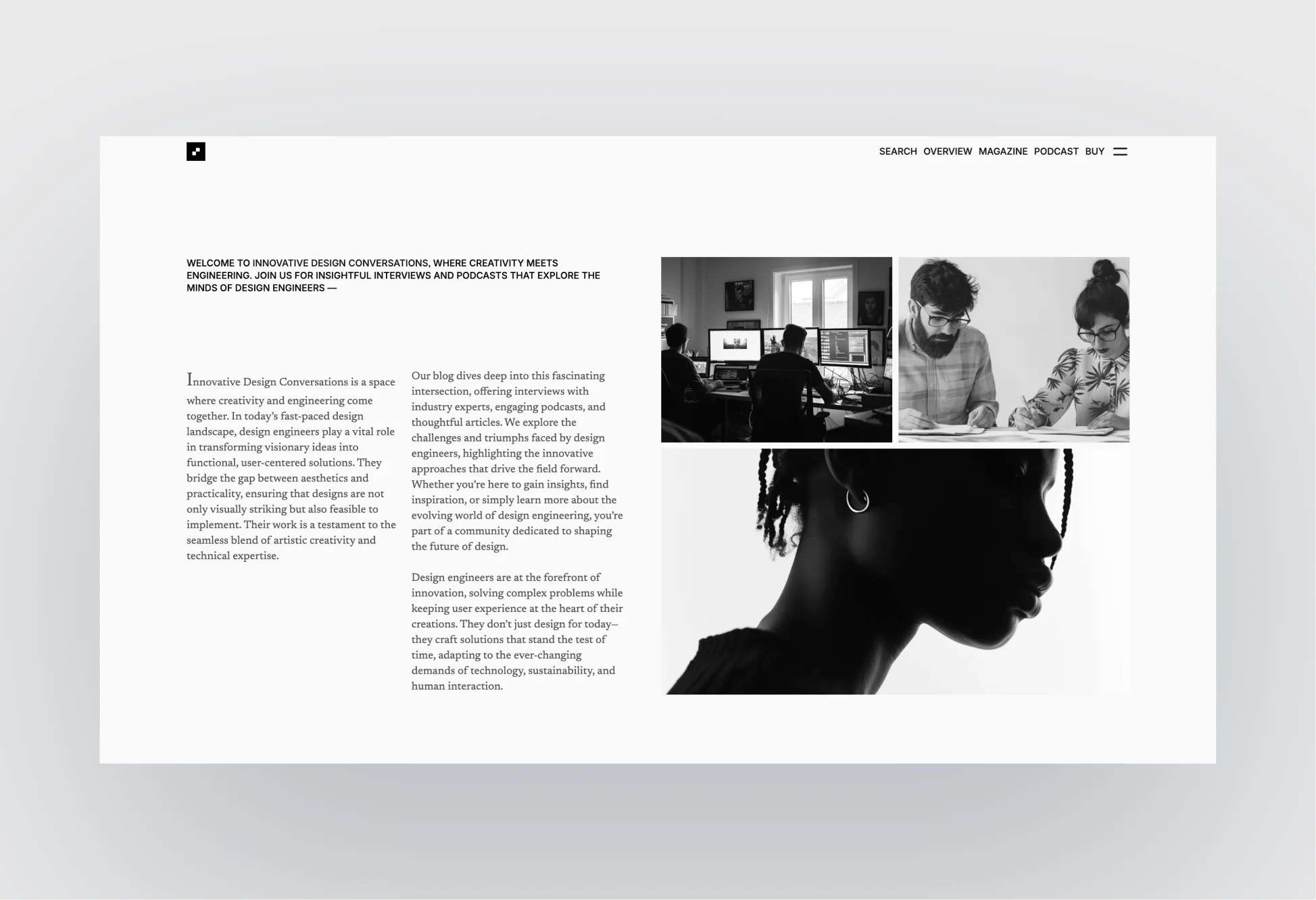 Hemingway podcast episode layout