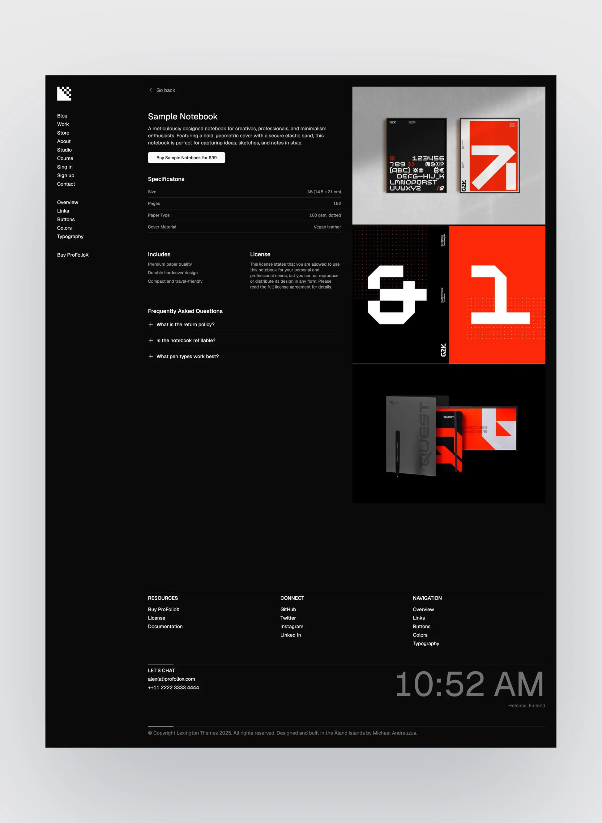 Pro FolioX blog layout