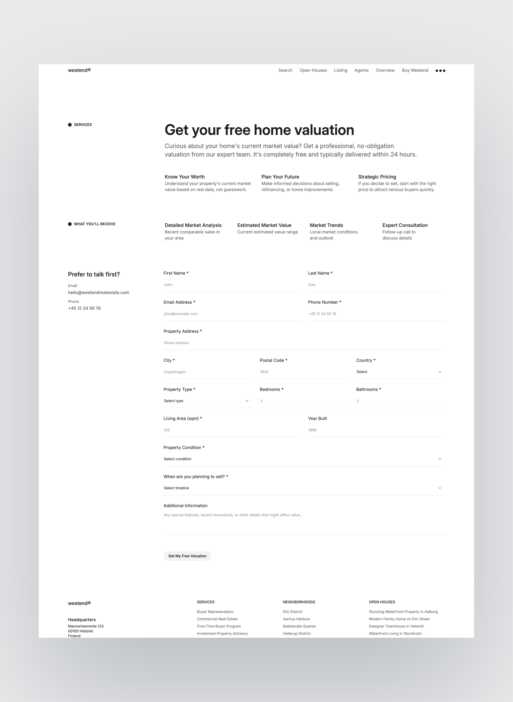 Westend blog overview page