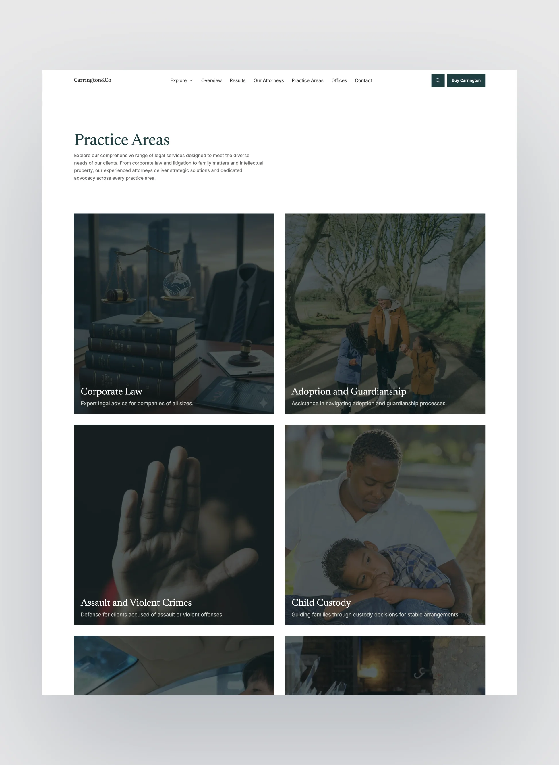 Carrington consultation and contact form flow