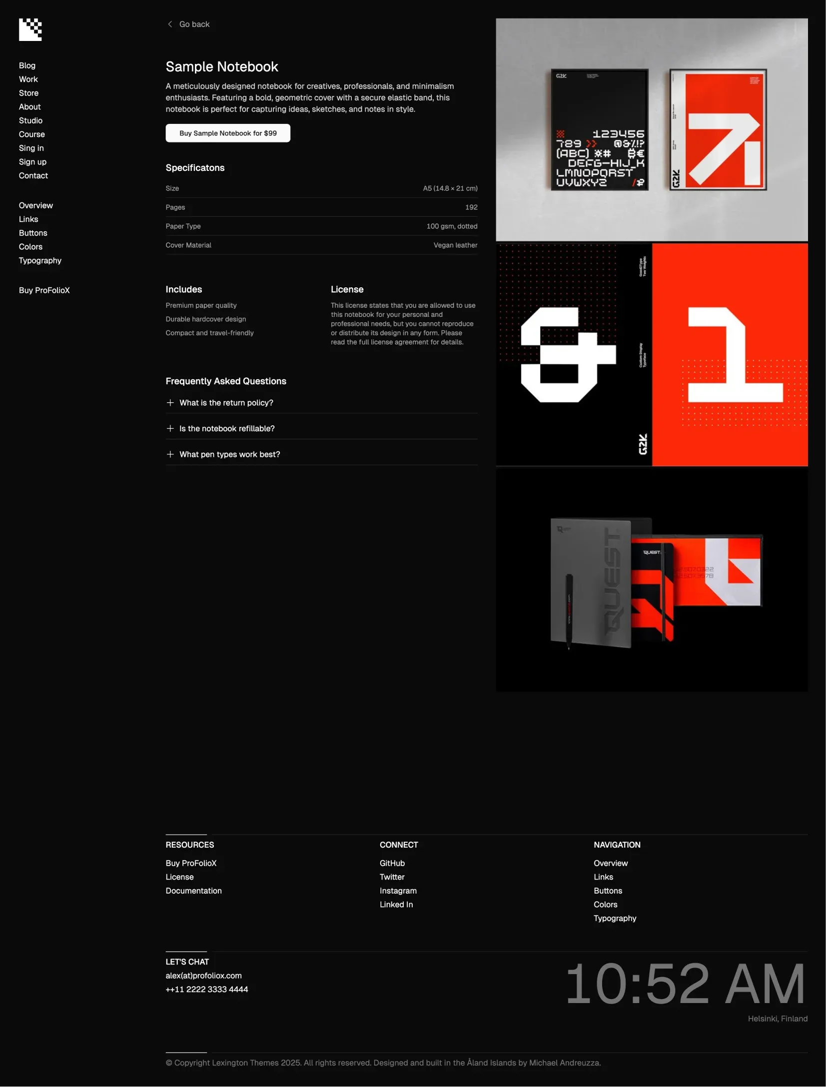 Pro FolioX blog layout