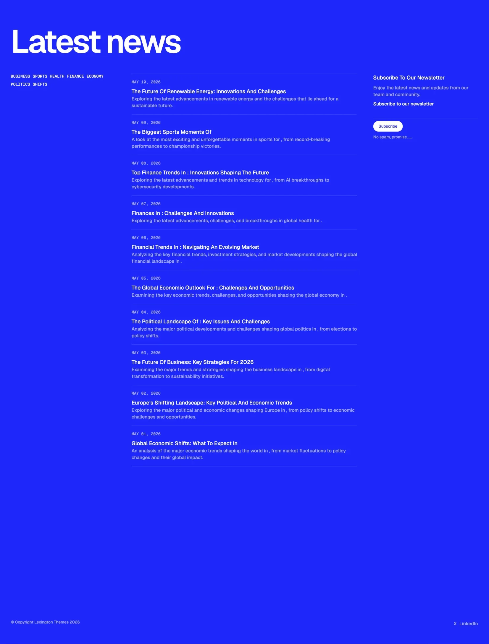 Carriera blog layout