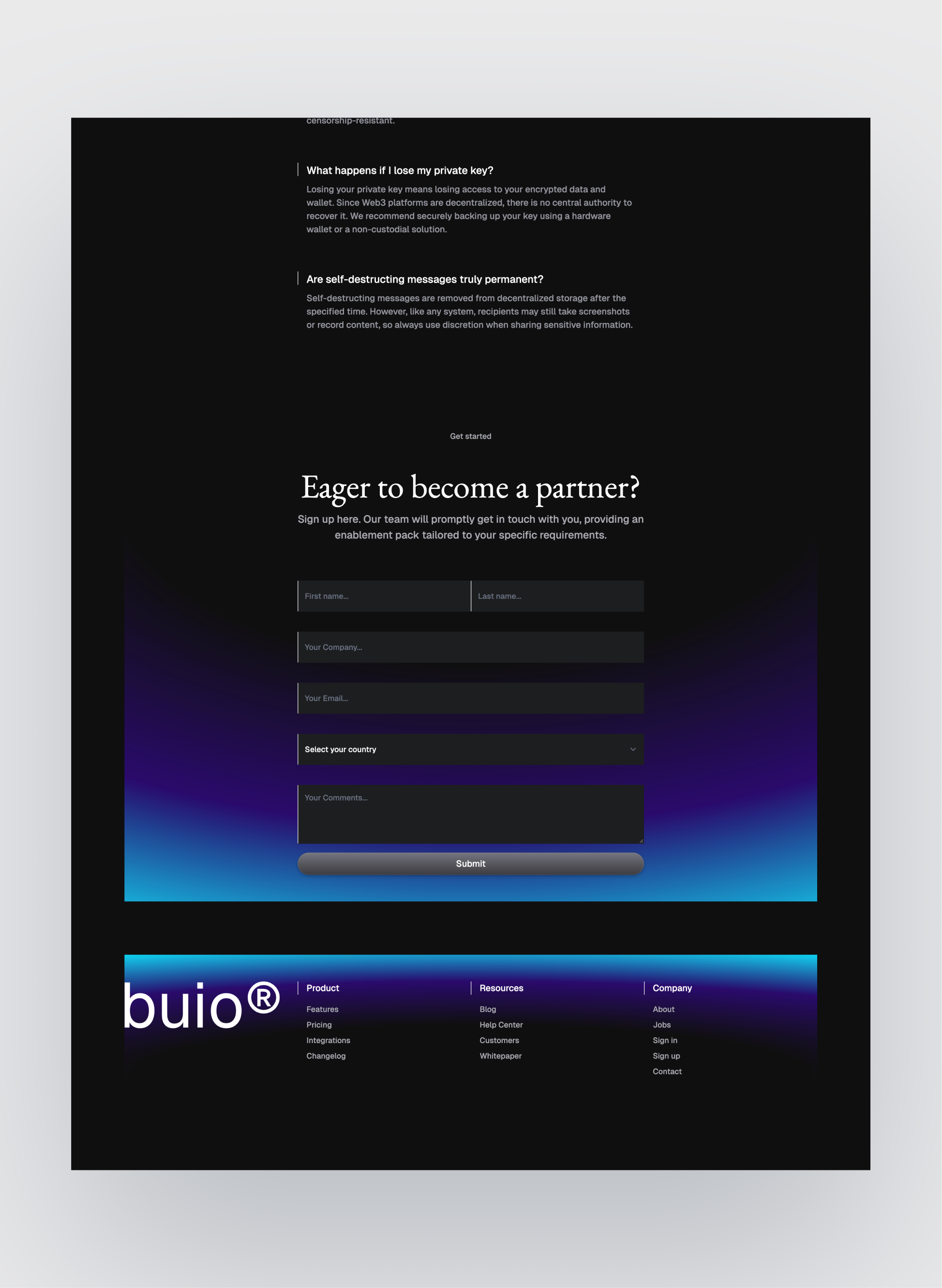 Buio customer showcase