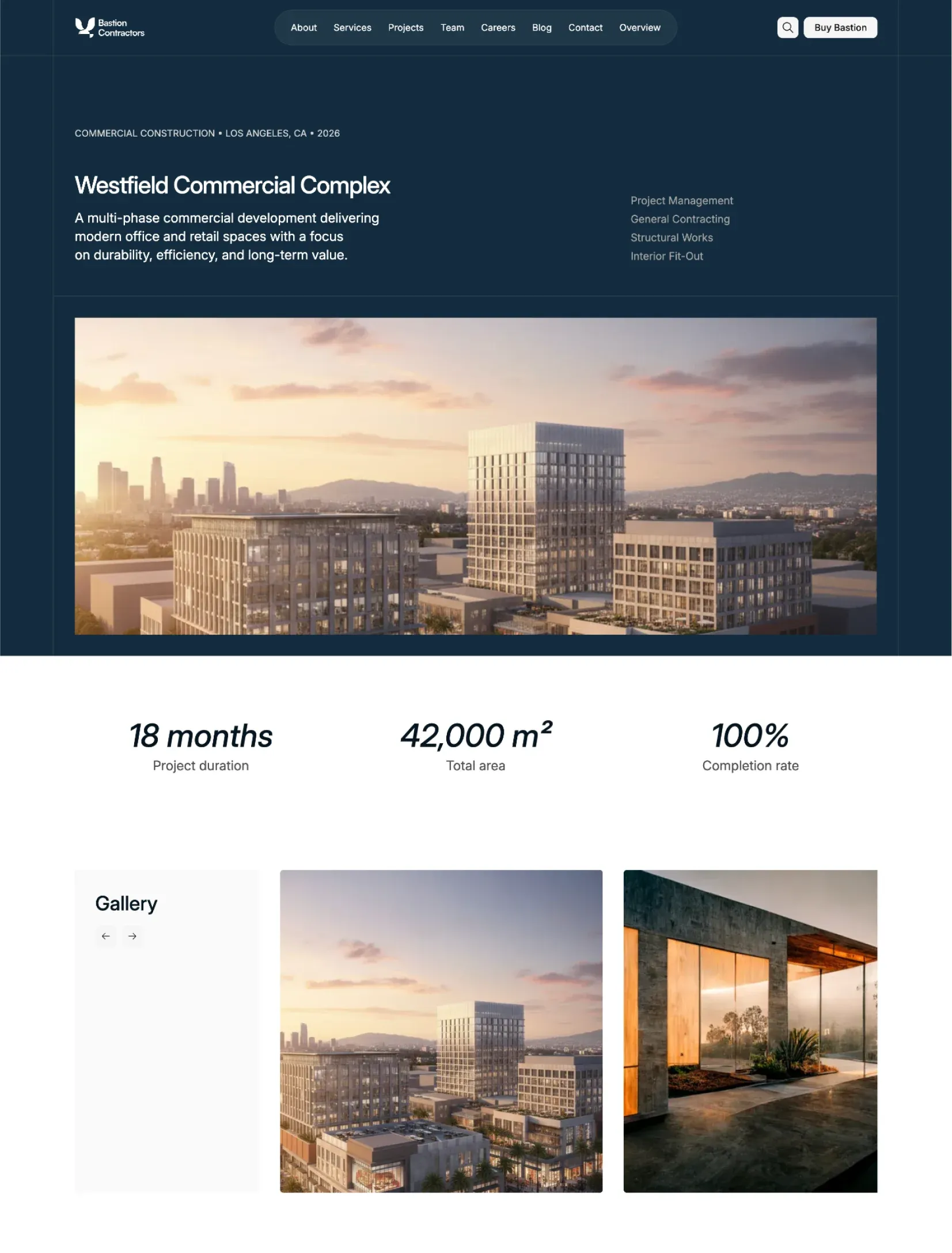 Bastion construction service detail page