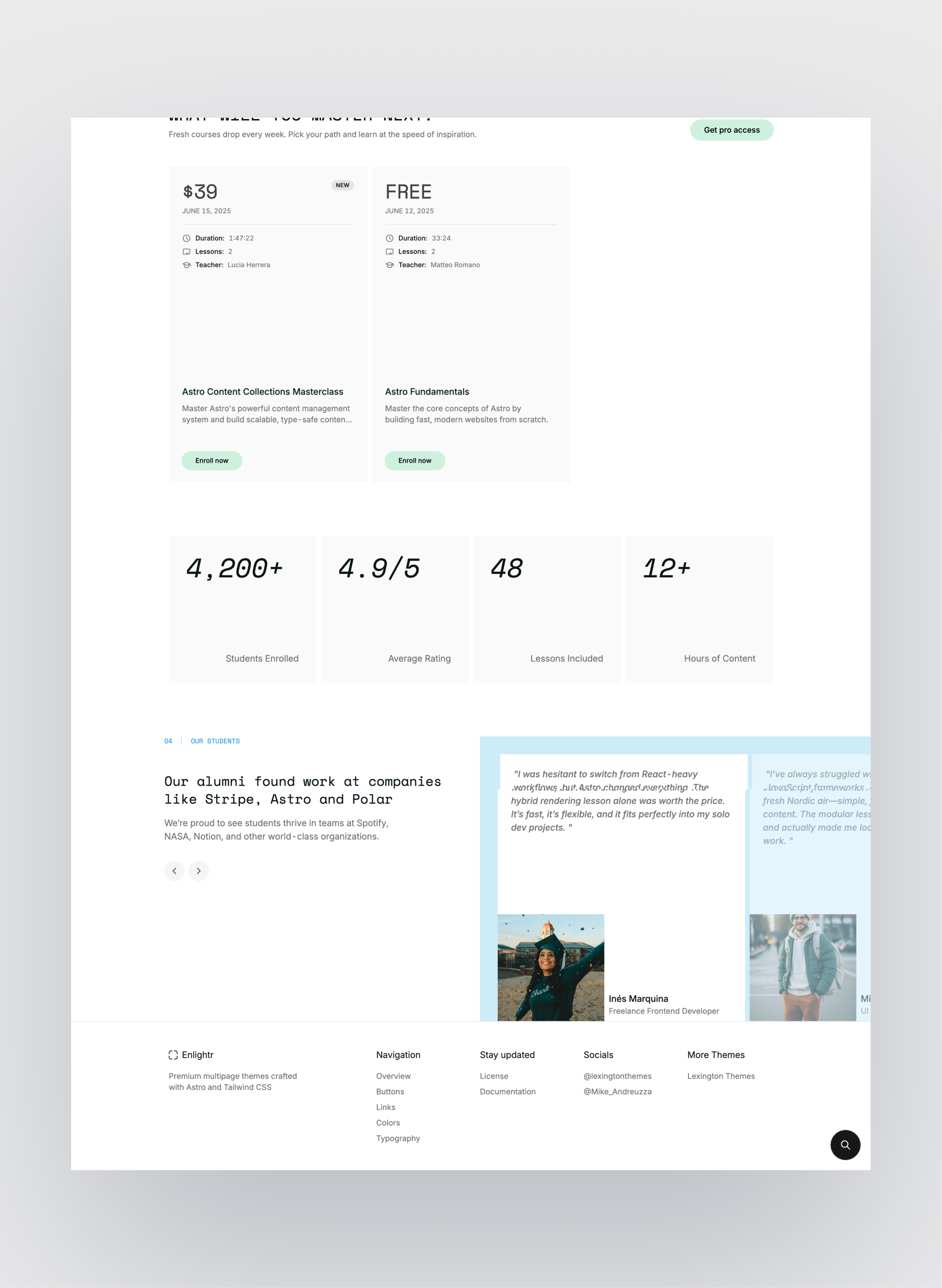 Enlightr page preview