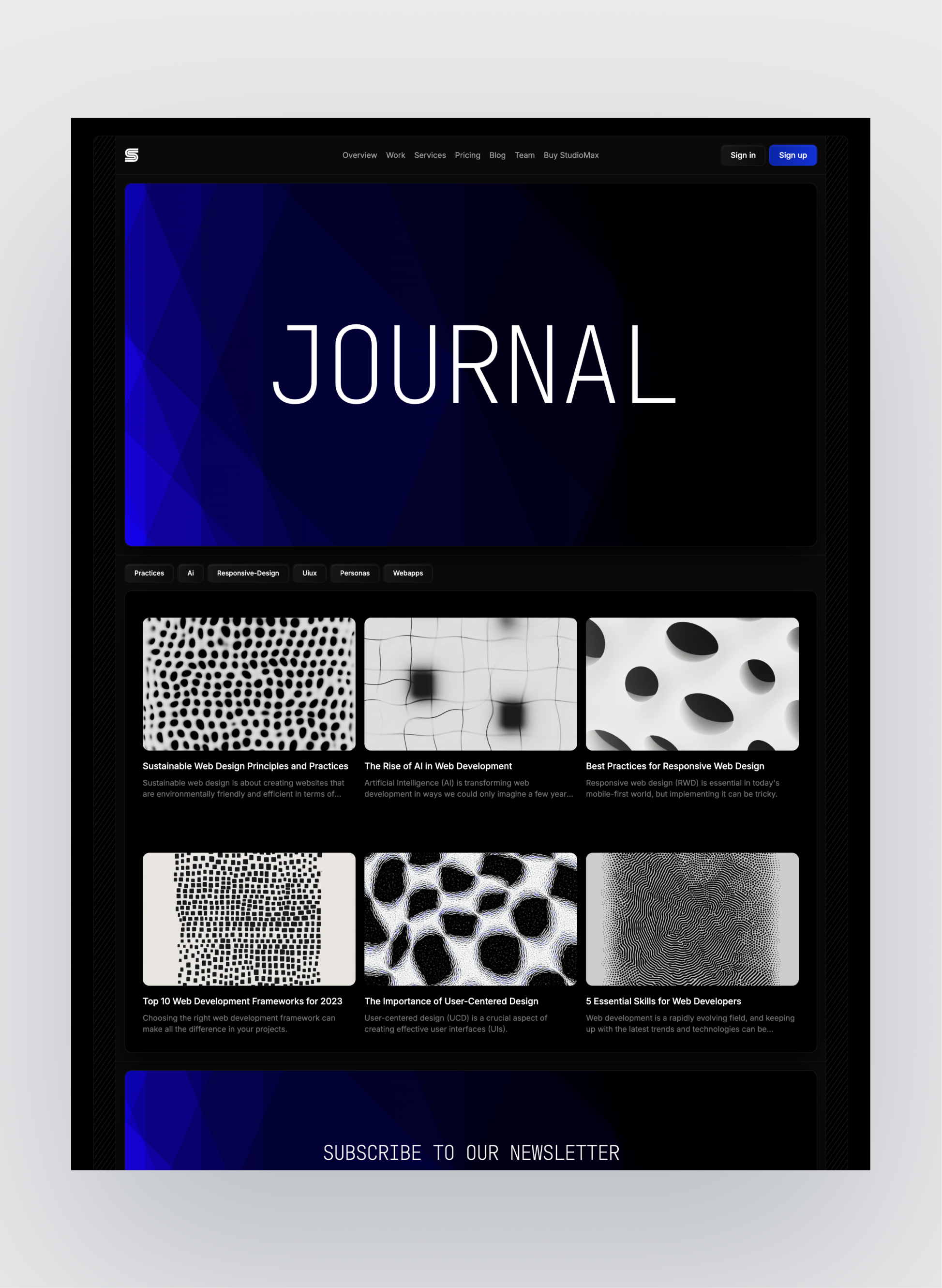 Studiomax page preview