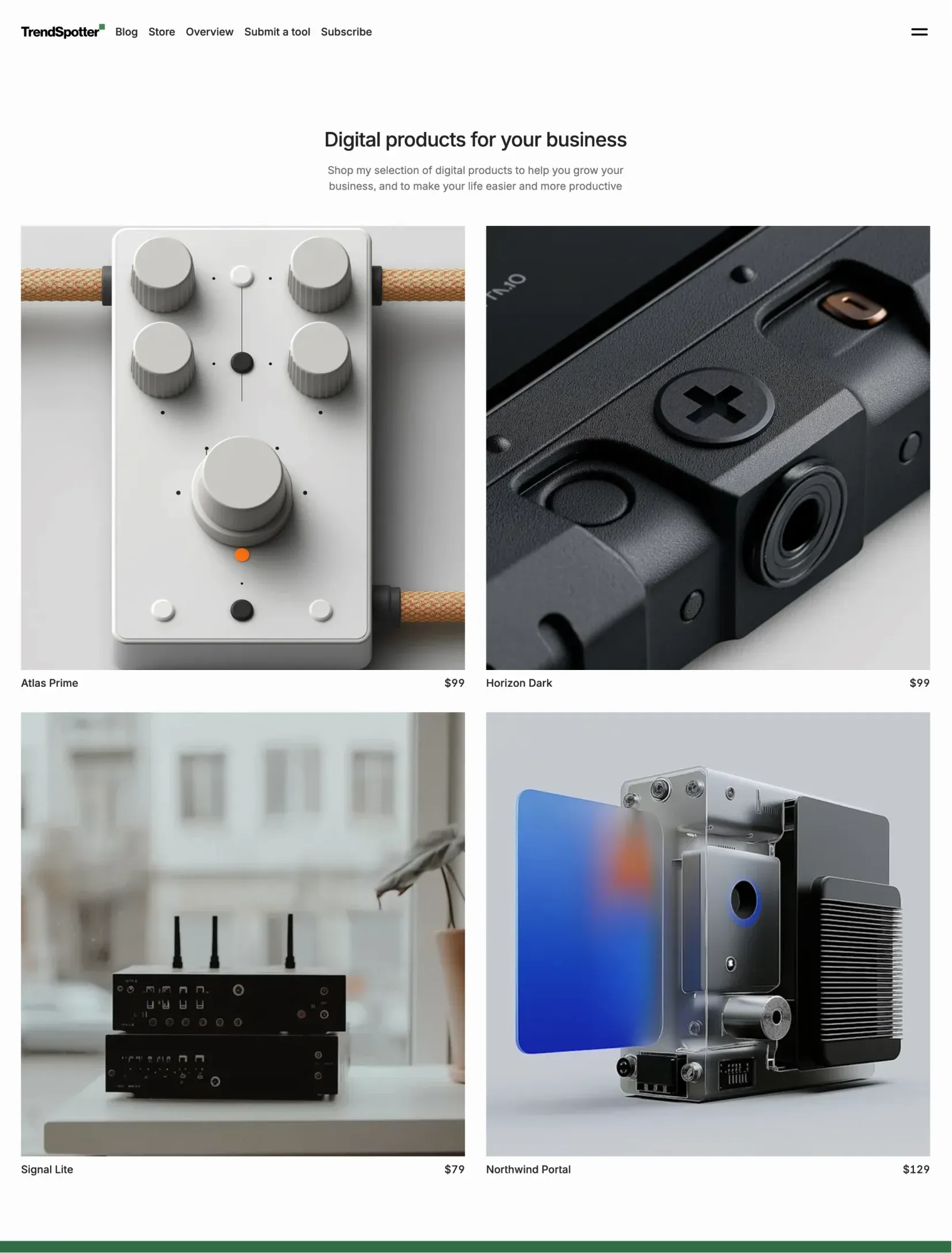Trendspotter page preview
