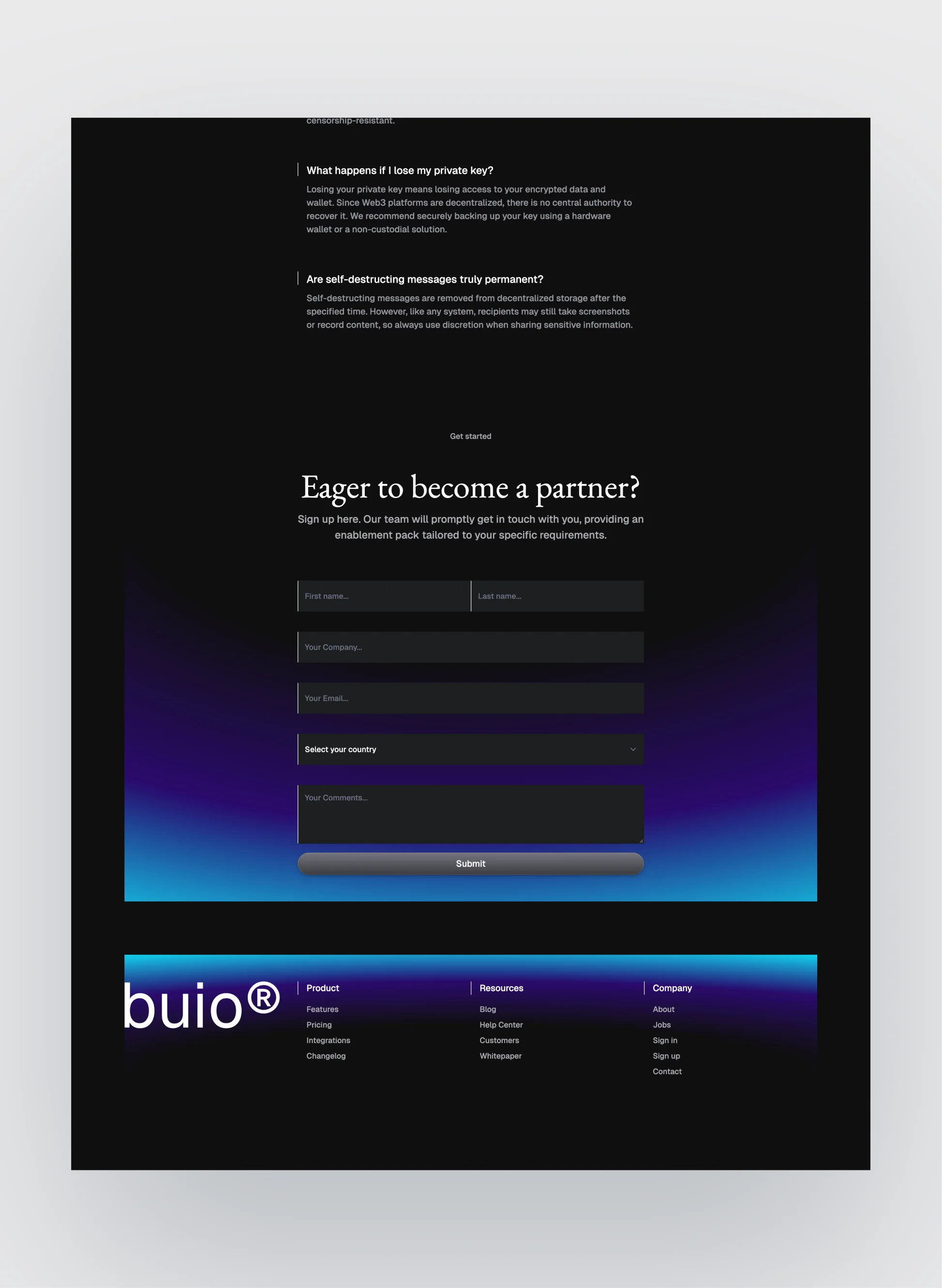 Buio customer showcase