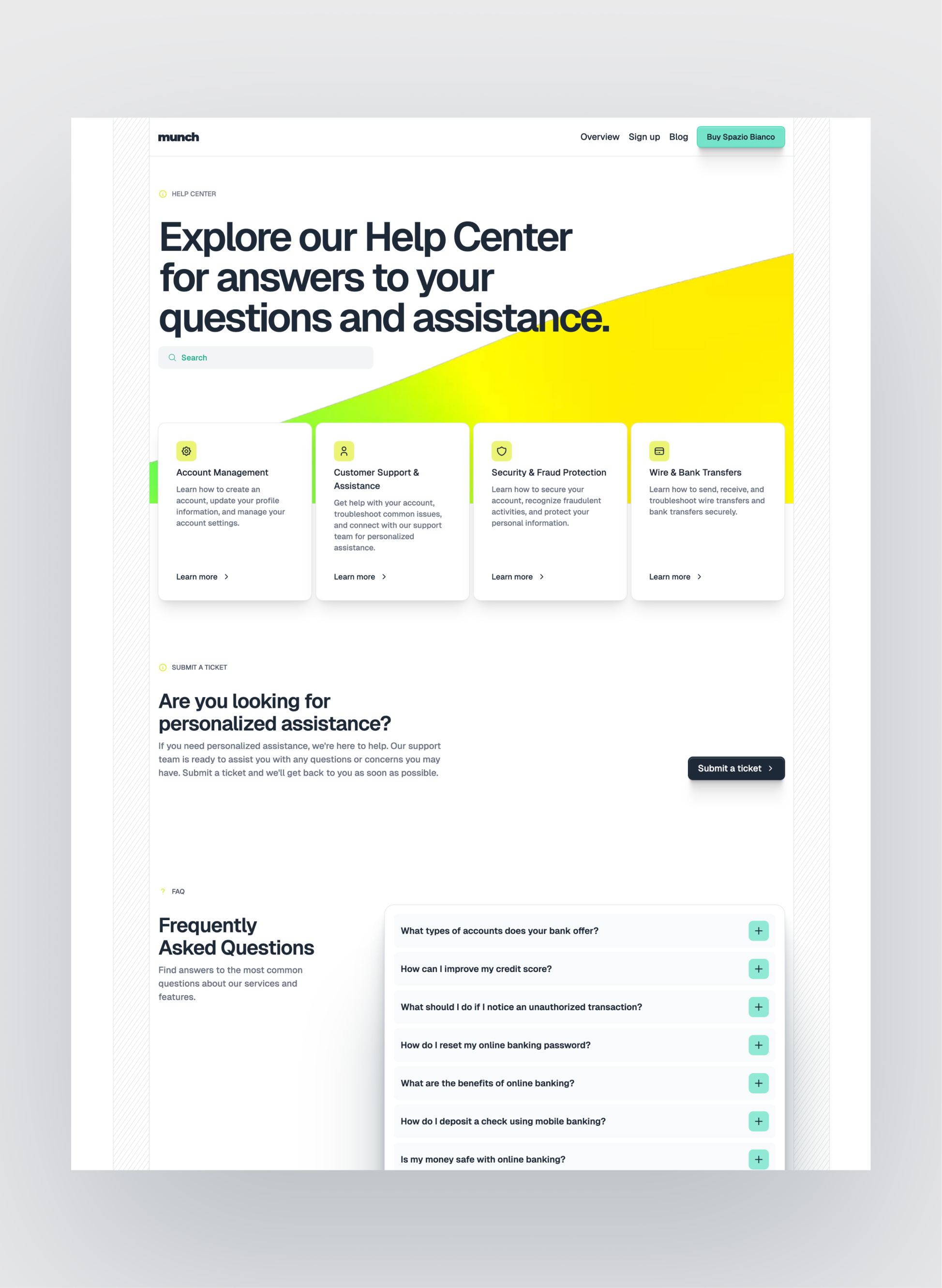 Spazio Bianco SaaS dashboard design