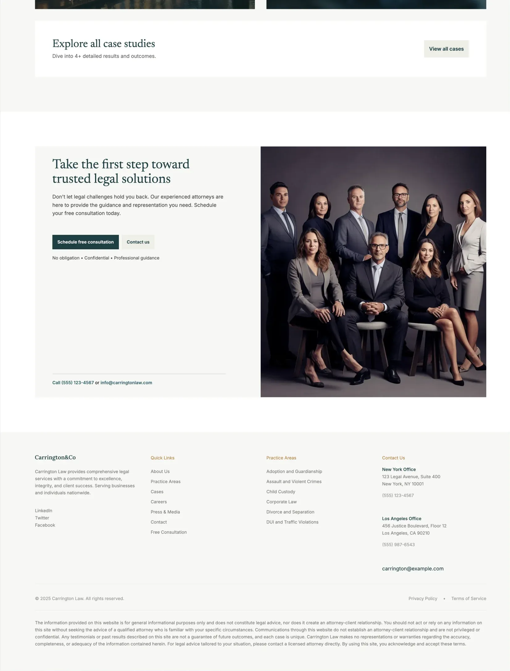 Carrington responsive mobile layout