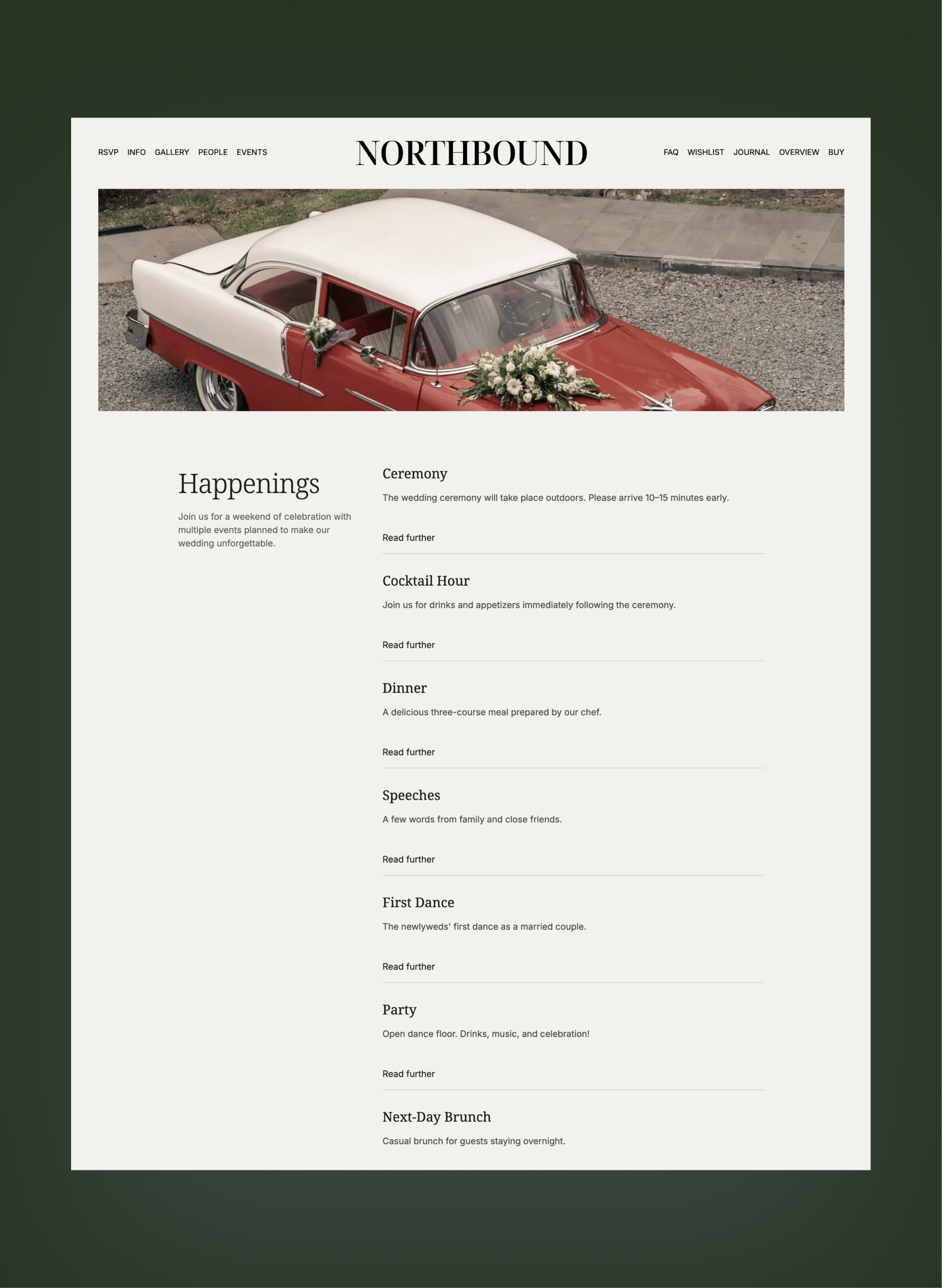 Northbound editorial hero layout