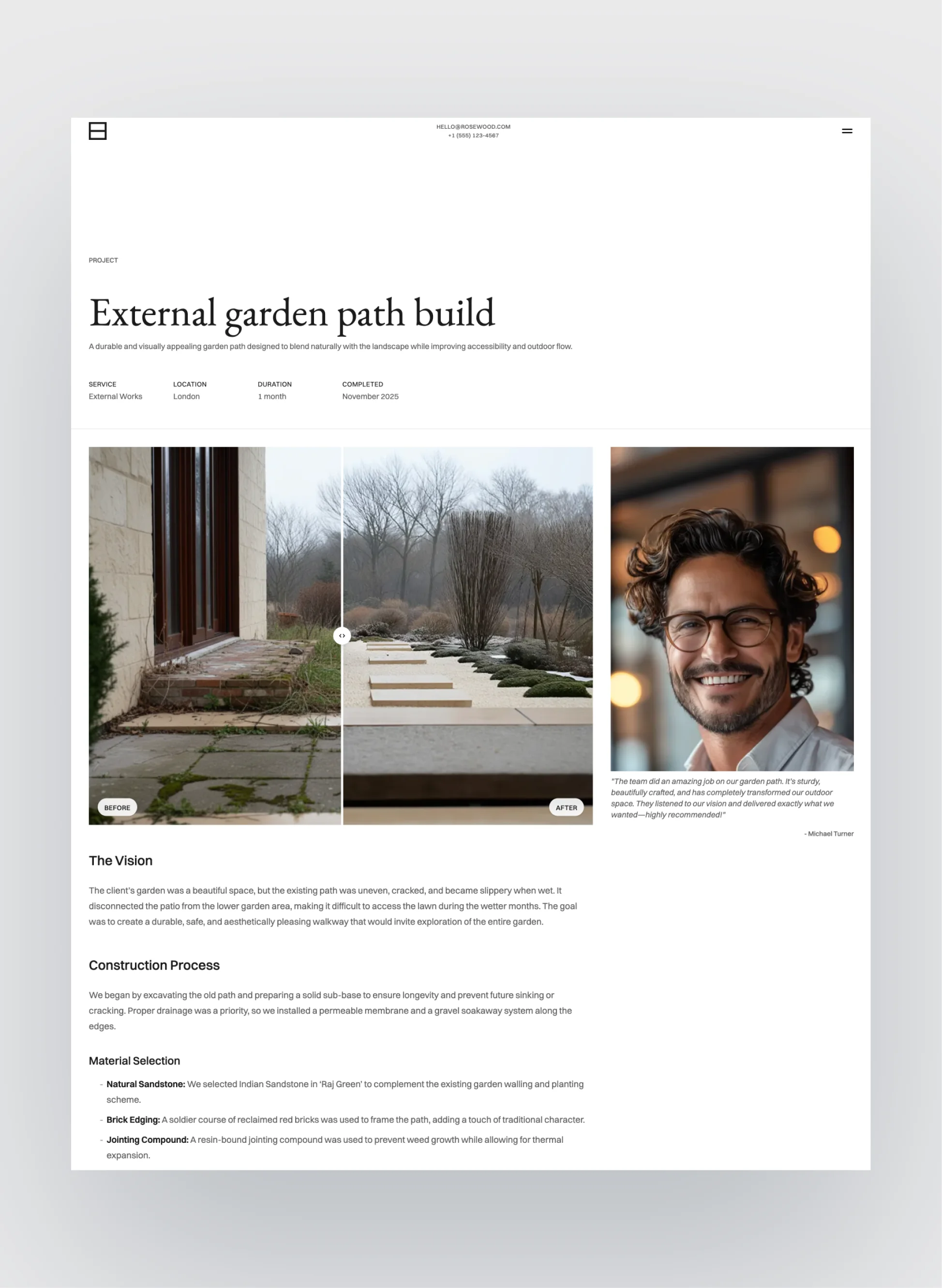 Rosewood projects portfolio listing