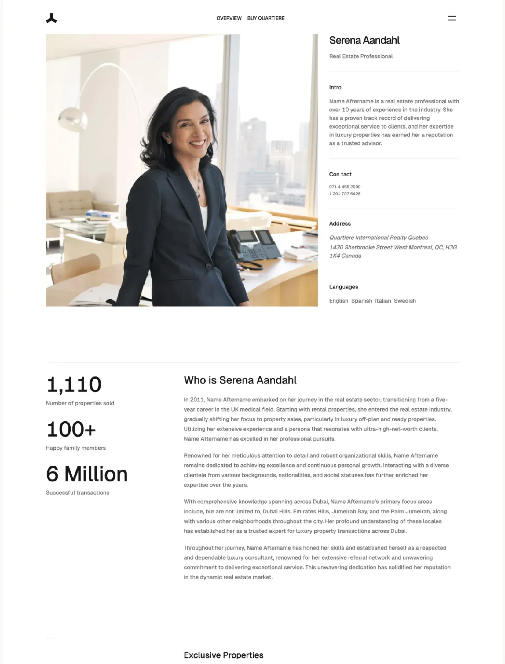 Quartiere page preview