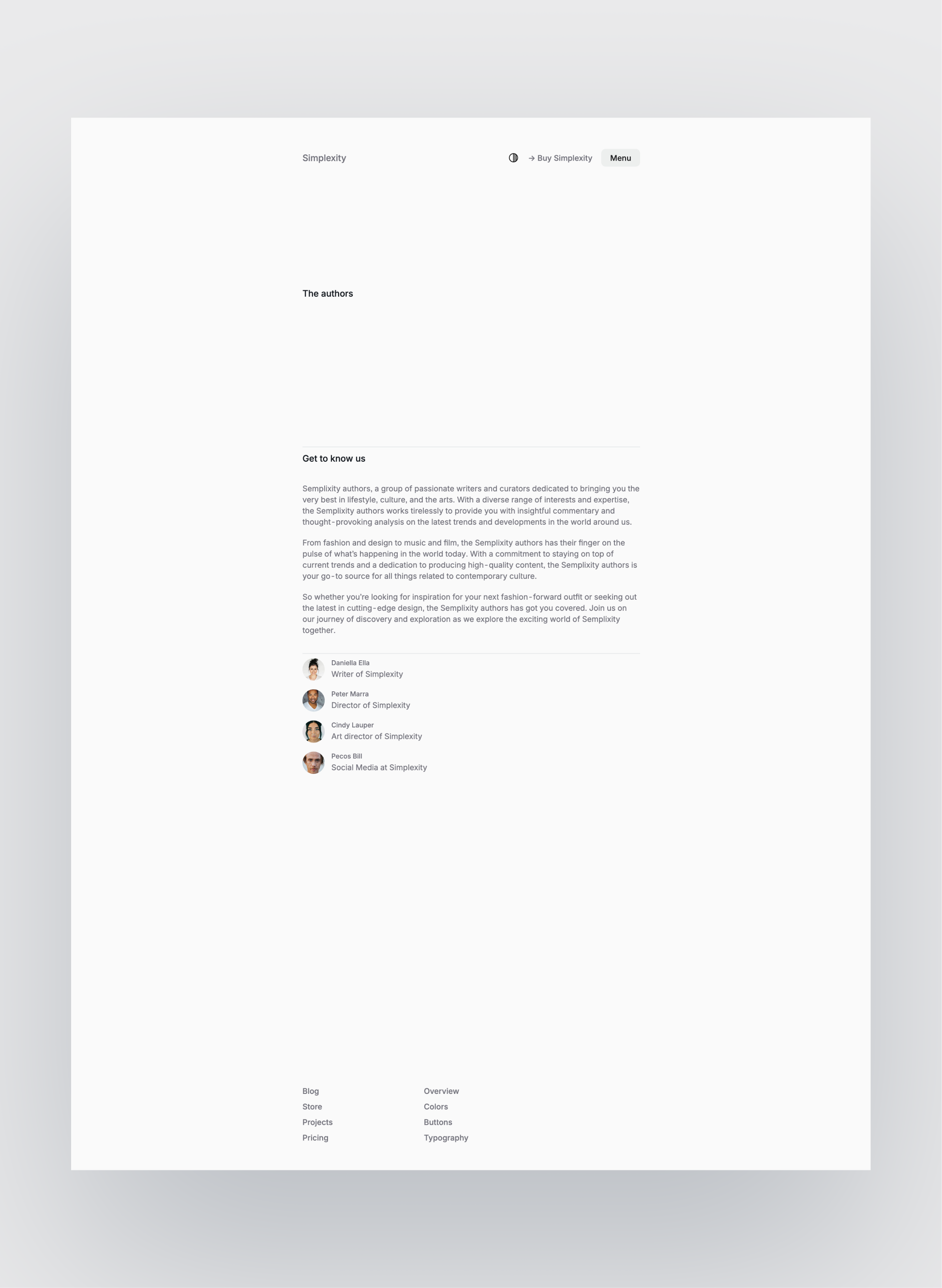 Simplexity page preview