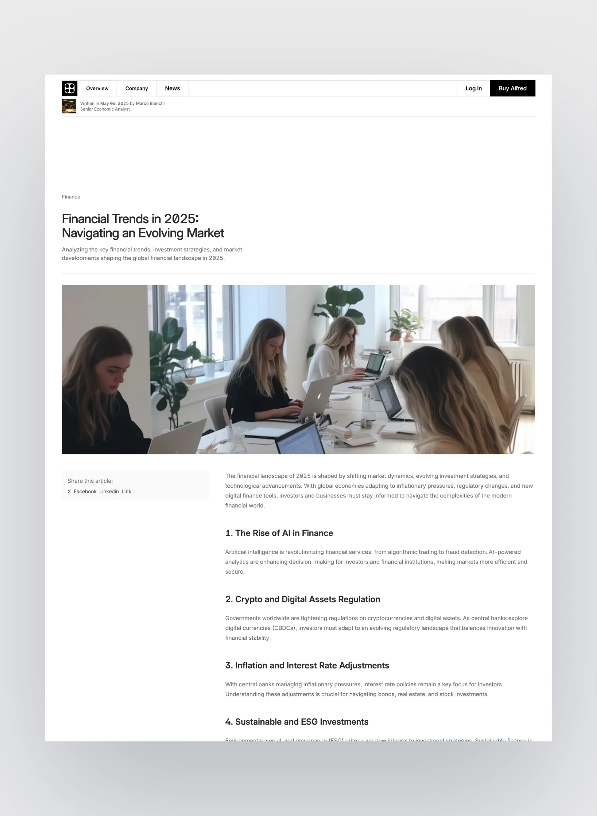 Alfred sign-up form layout