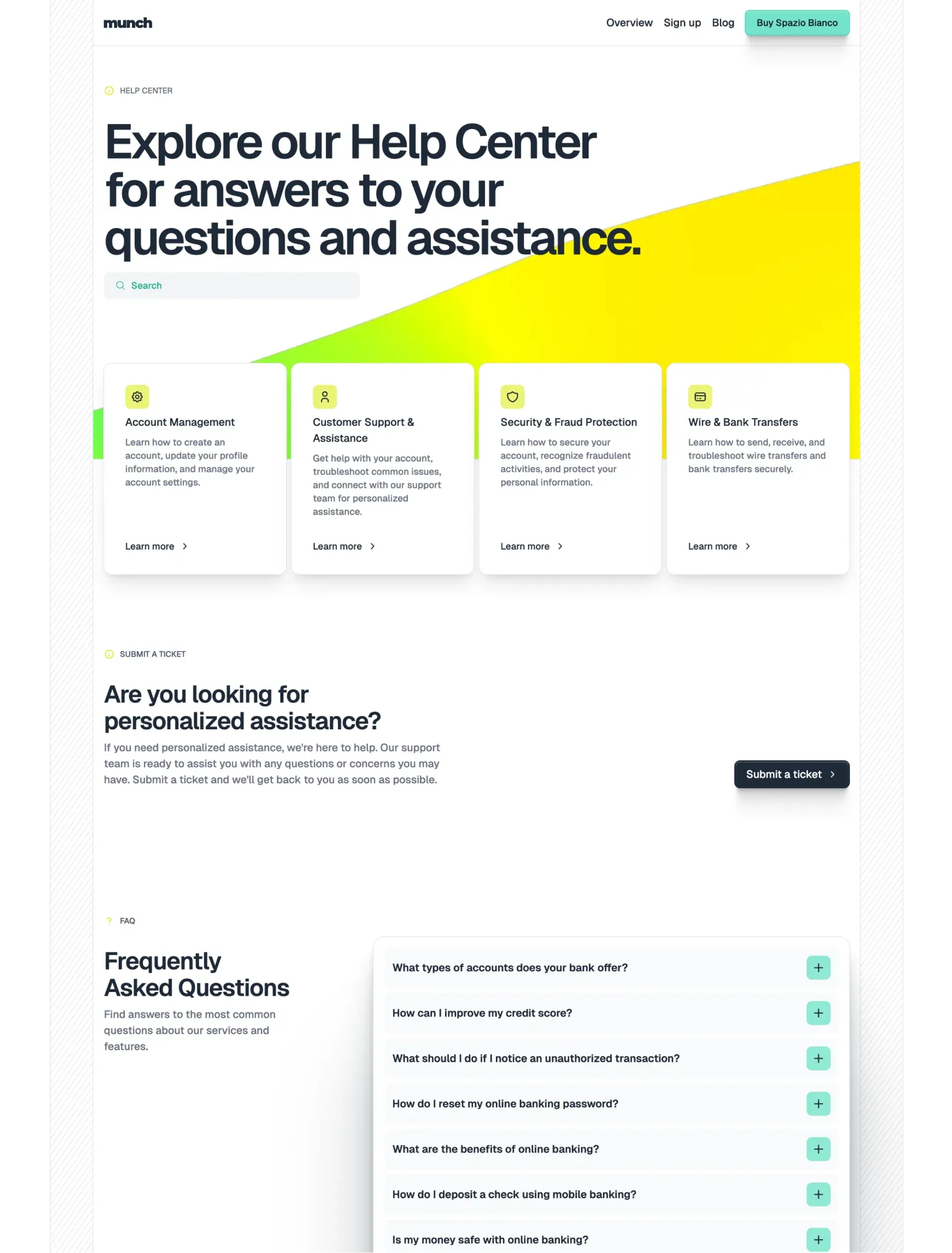 Spazio Bianco SaaS dashboard design