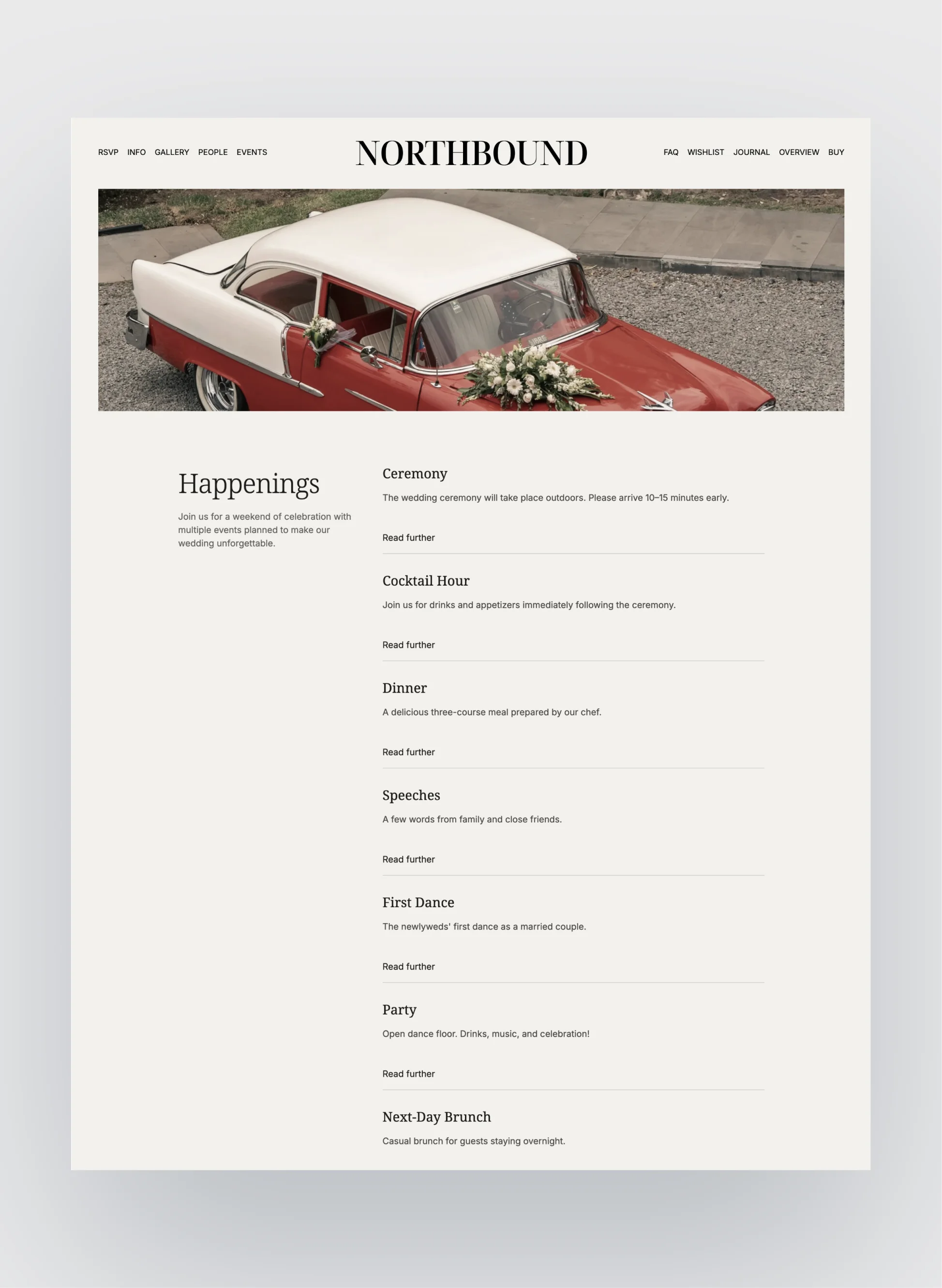 Northbound editorial hero layout