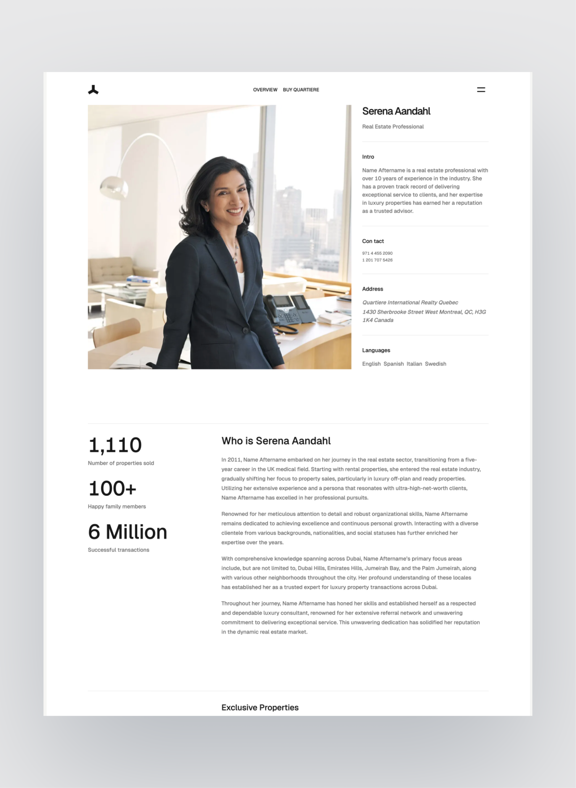 Quartiere page preview