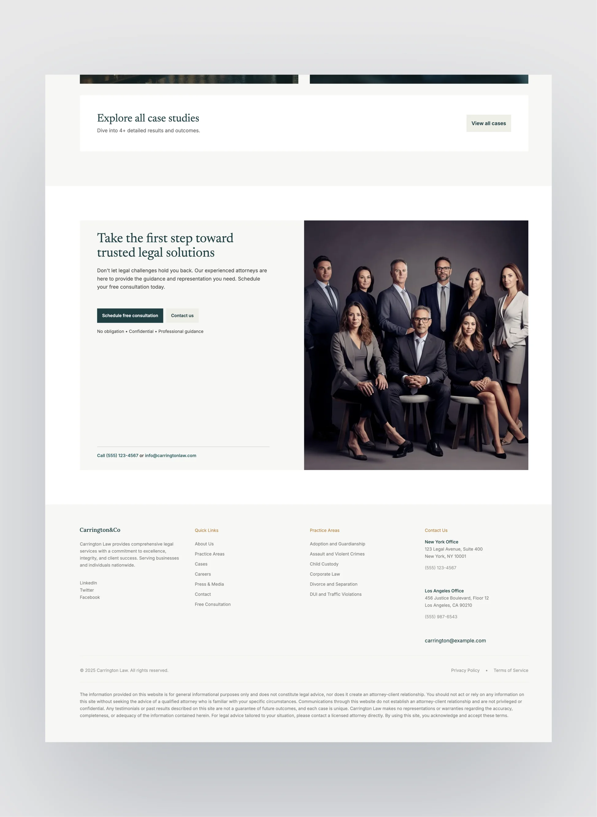 Carrington responsive mobile-friendly design