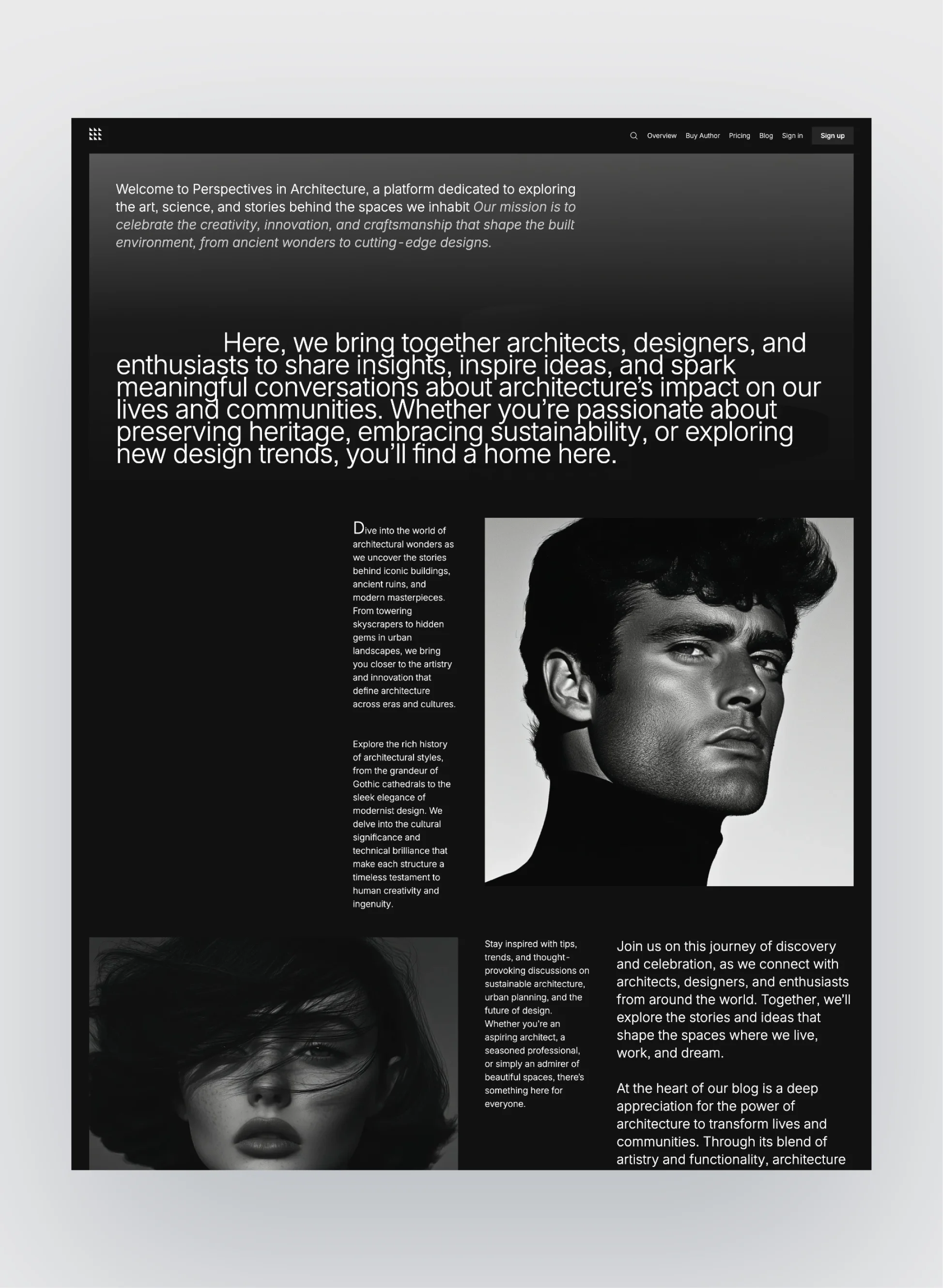 Author team of writers page