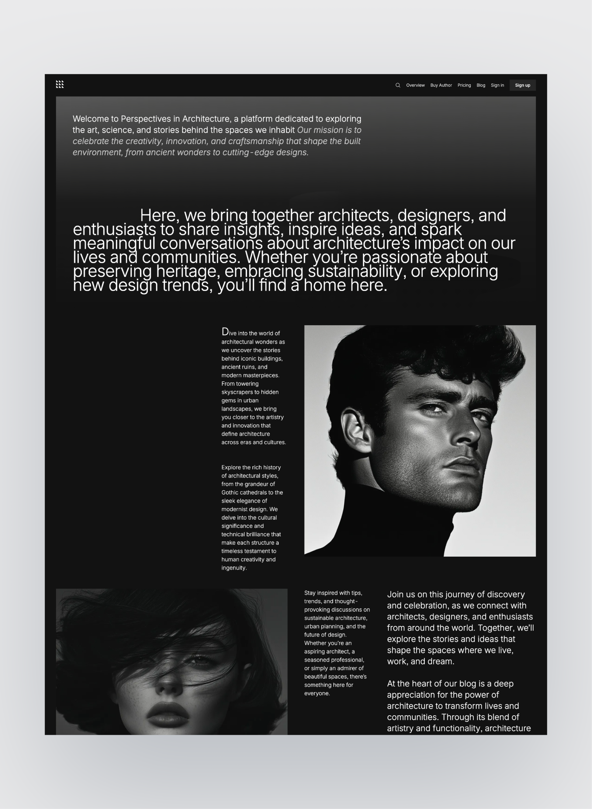 Author team of writers page