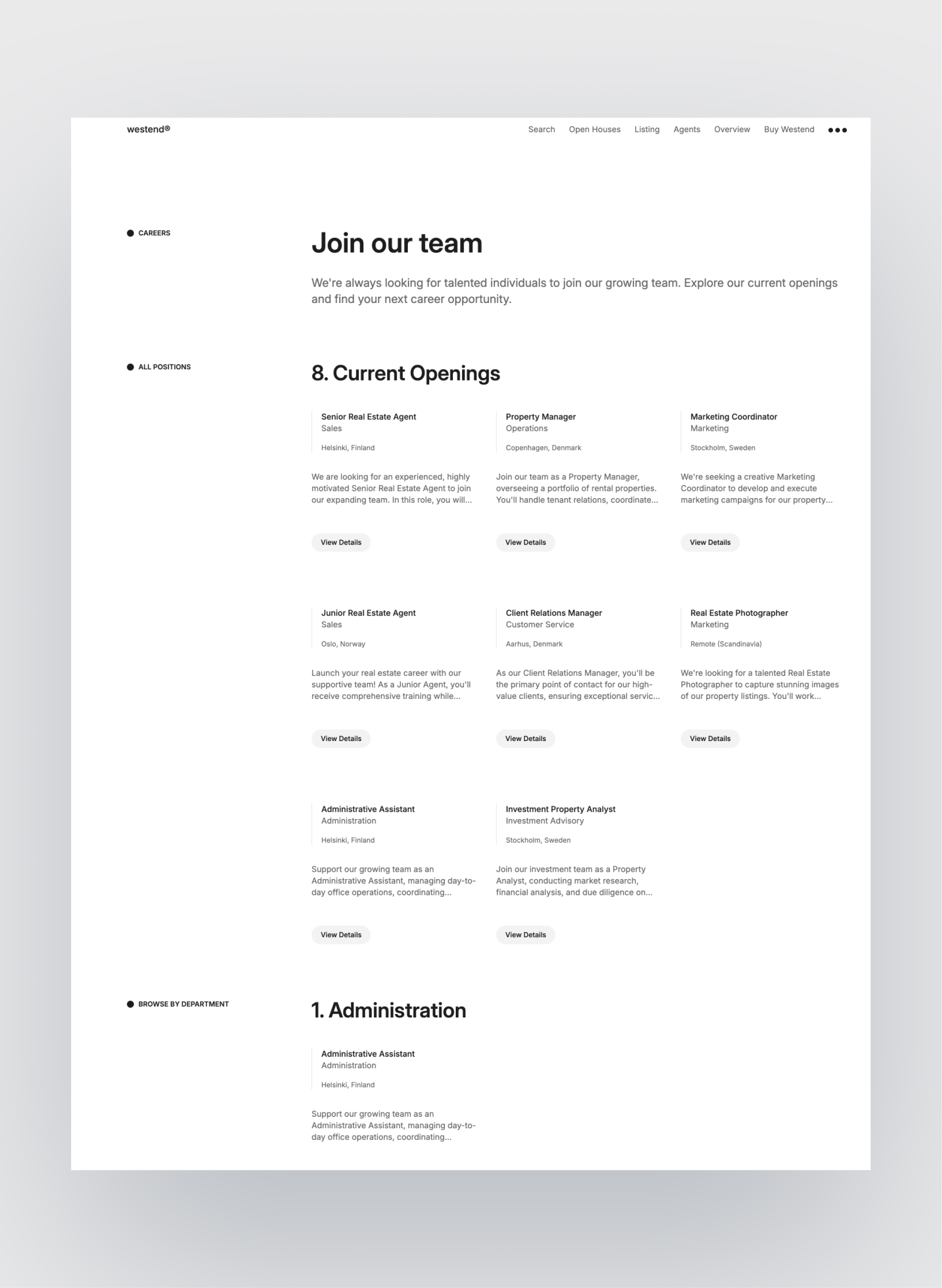 Westend page preview