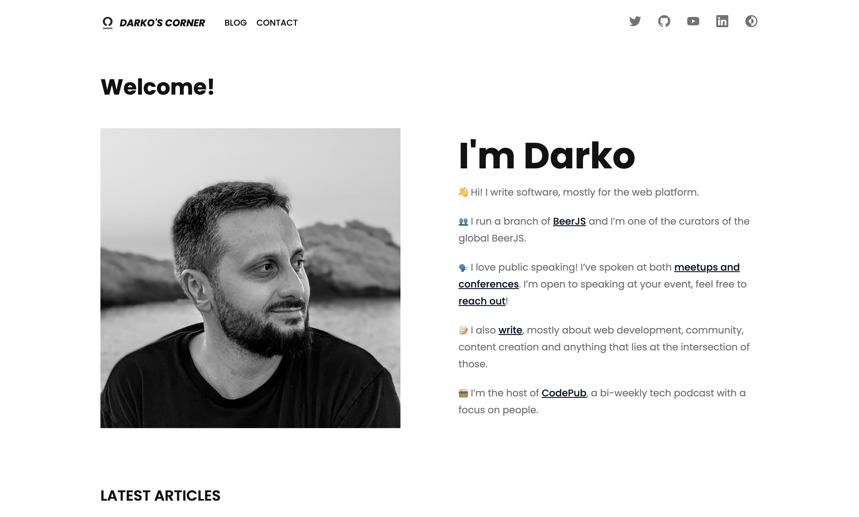 Darko website preview
