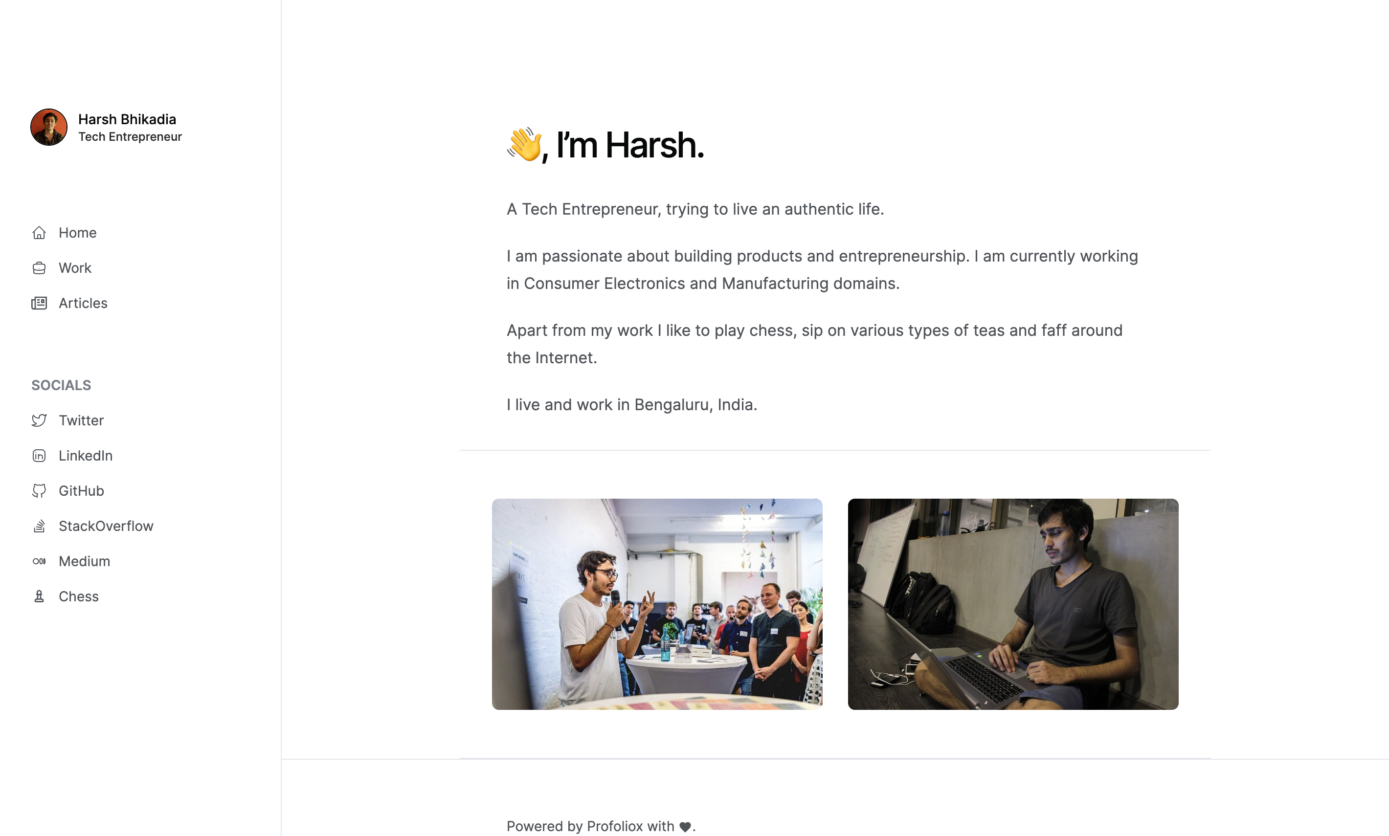 Harsh website preview