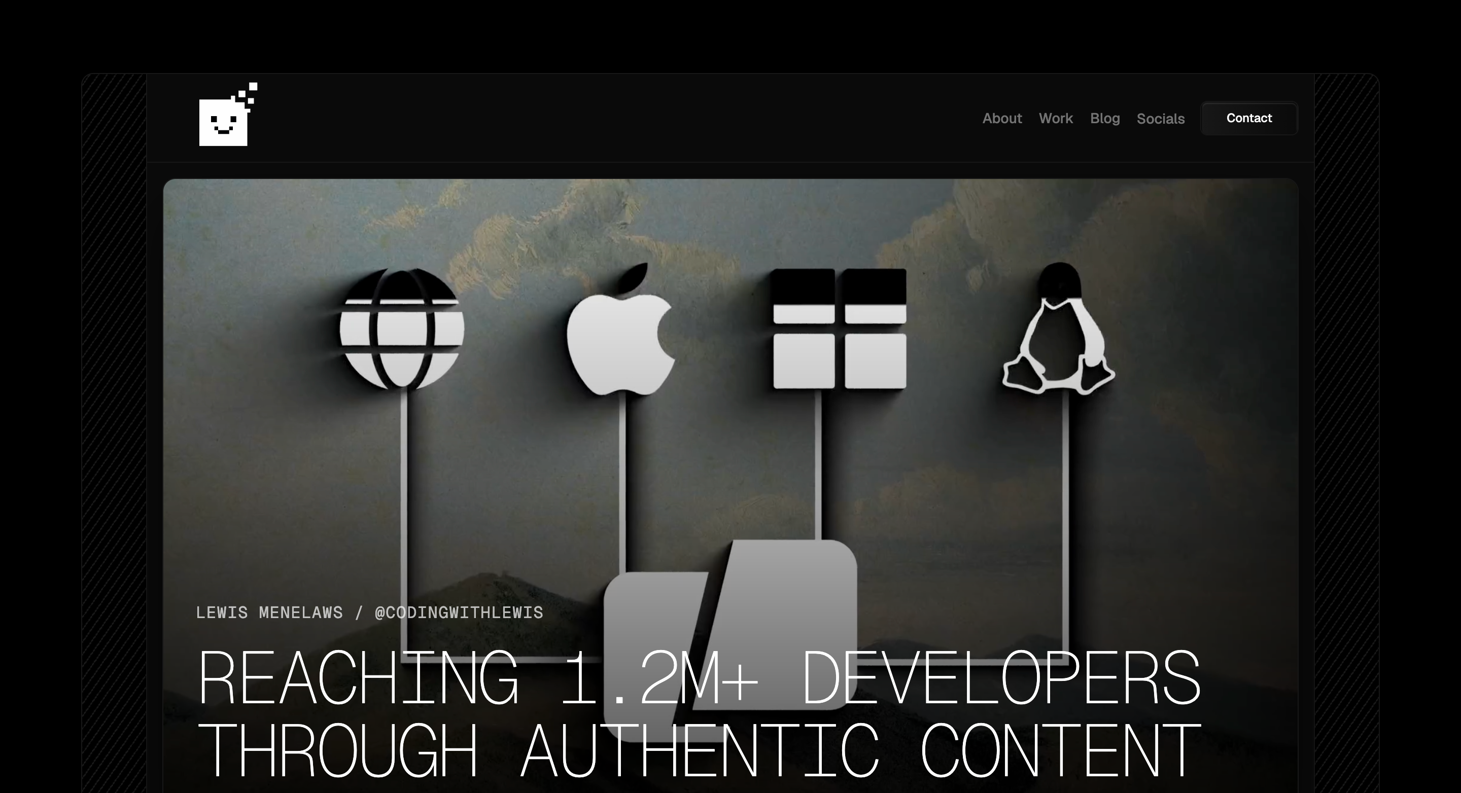 Lewis Menelaws website preview