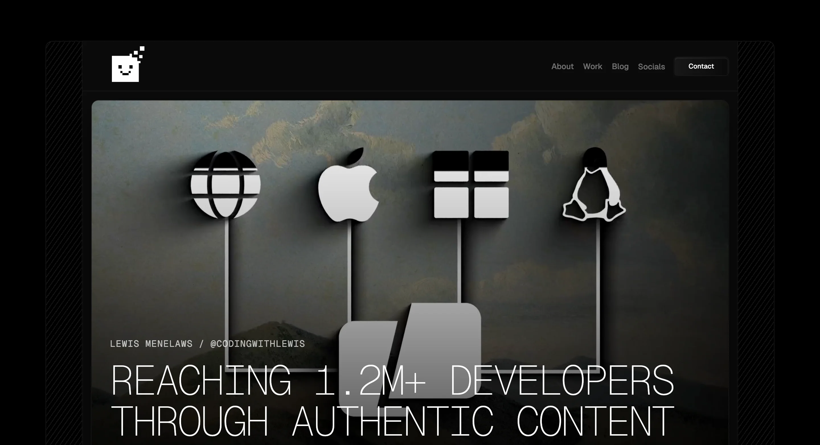 Lewis Menelaws website preview