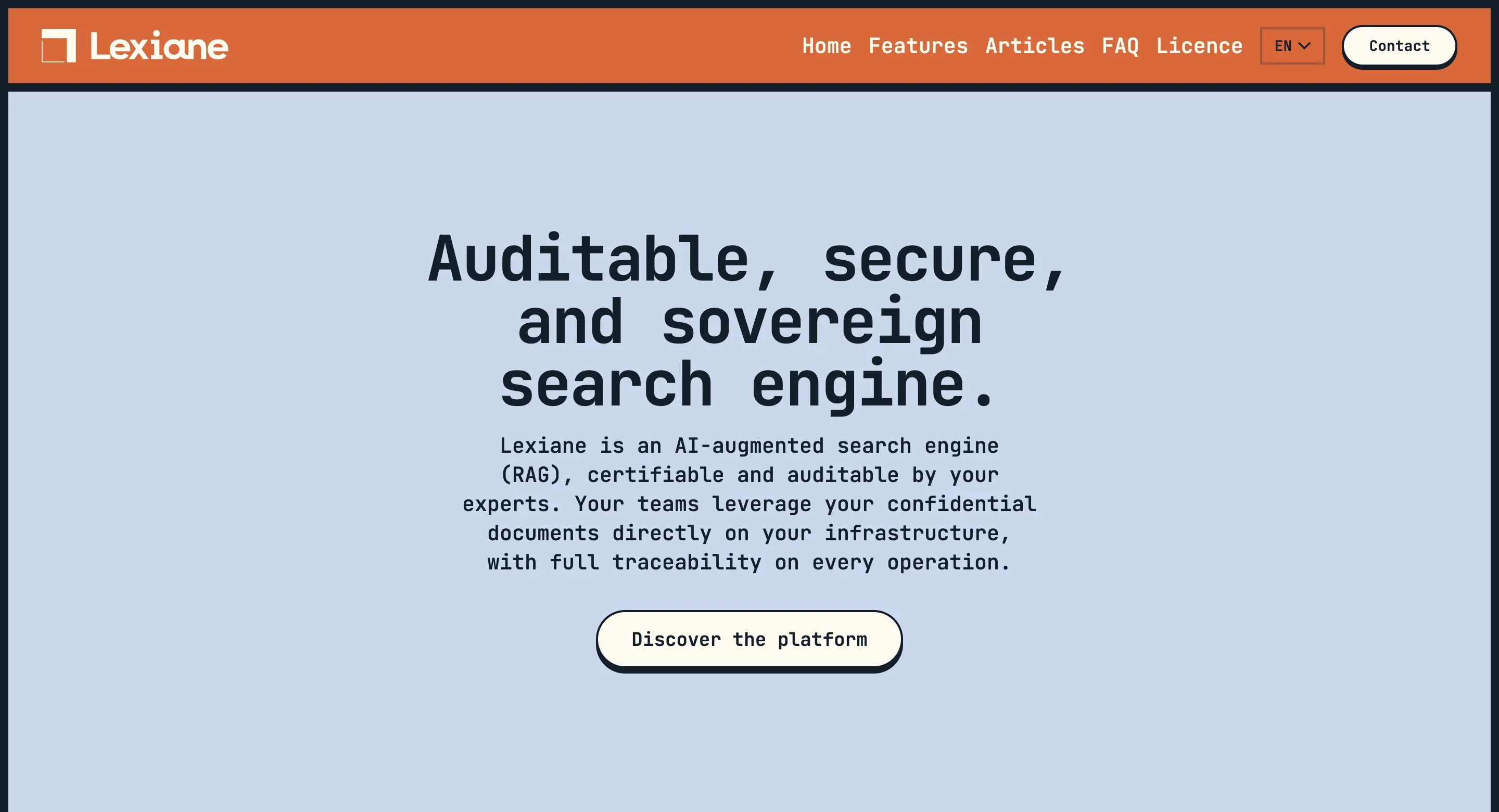 Lexiane website preview