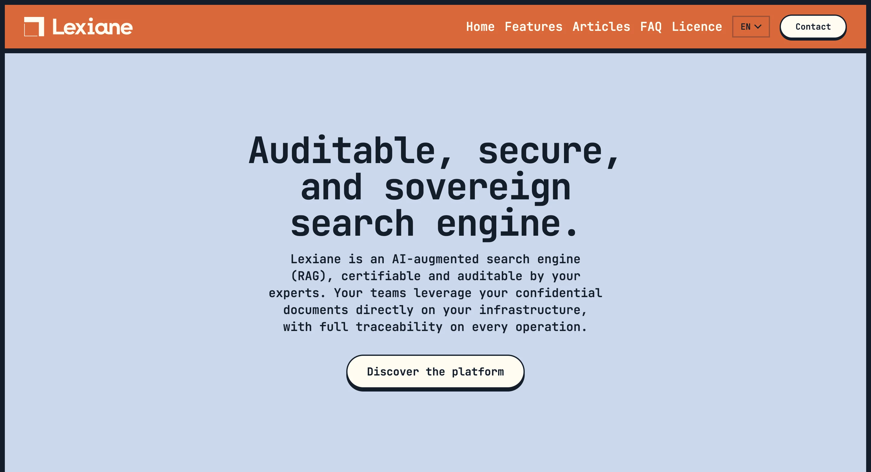 Lexiane website preview